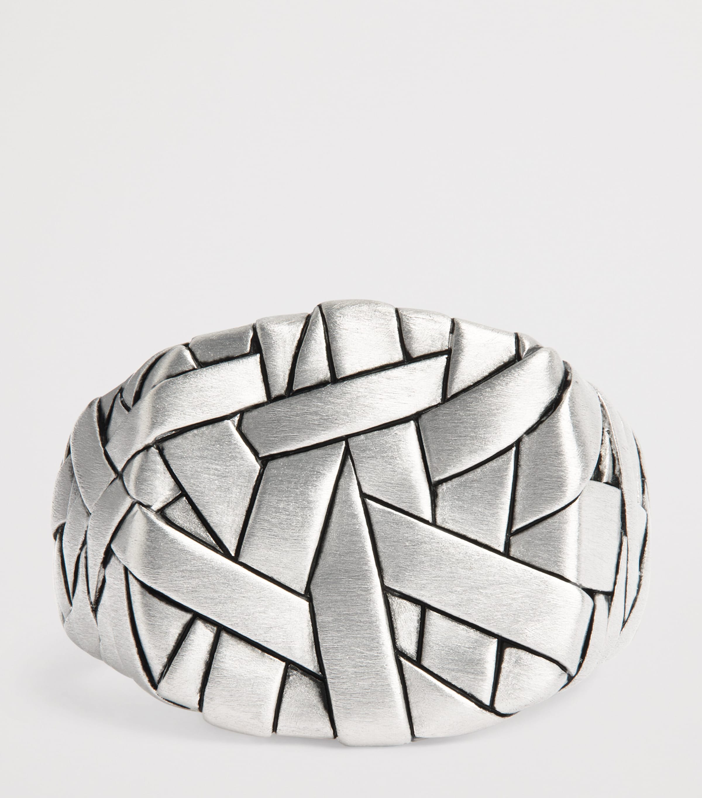 Tom Wood Rhodium-Plated Sterling Silver Quilt Ring Sterling Silver Image 4