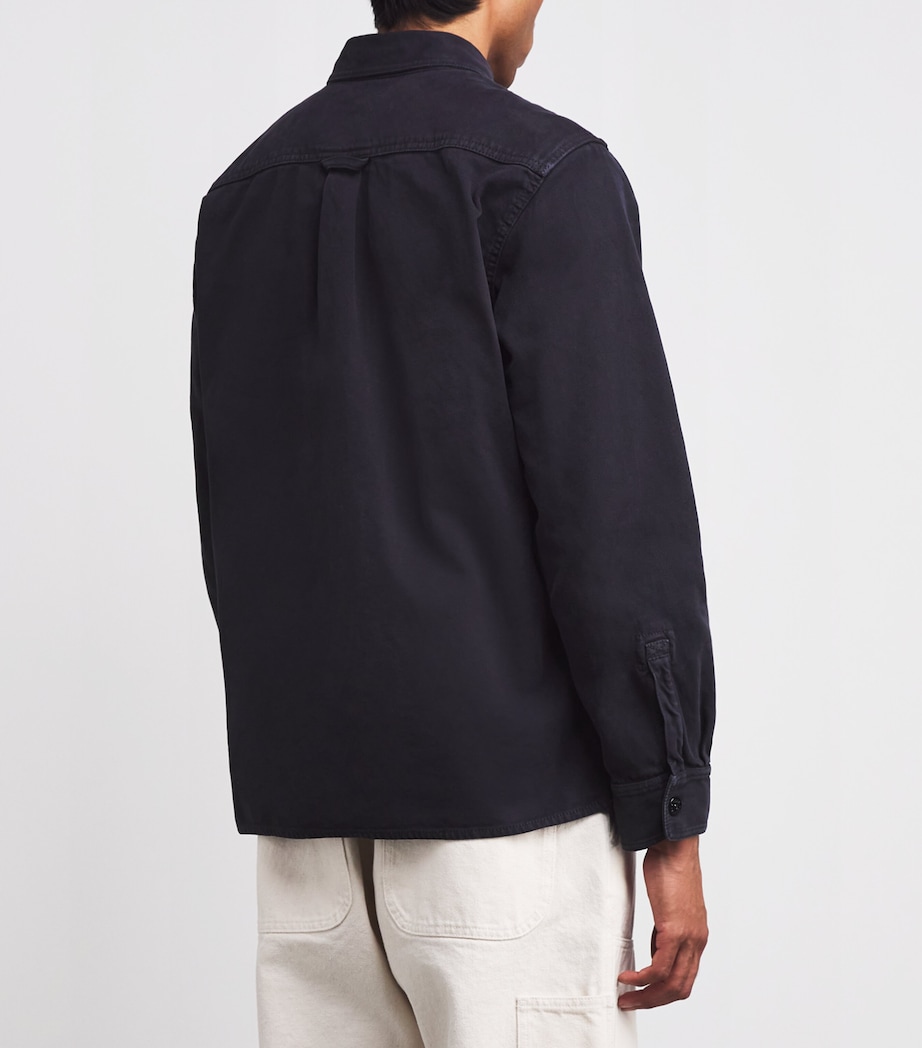 Organic Cotton Panama 'OLD' Effect Overshirt V0126 Image 4