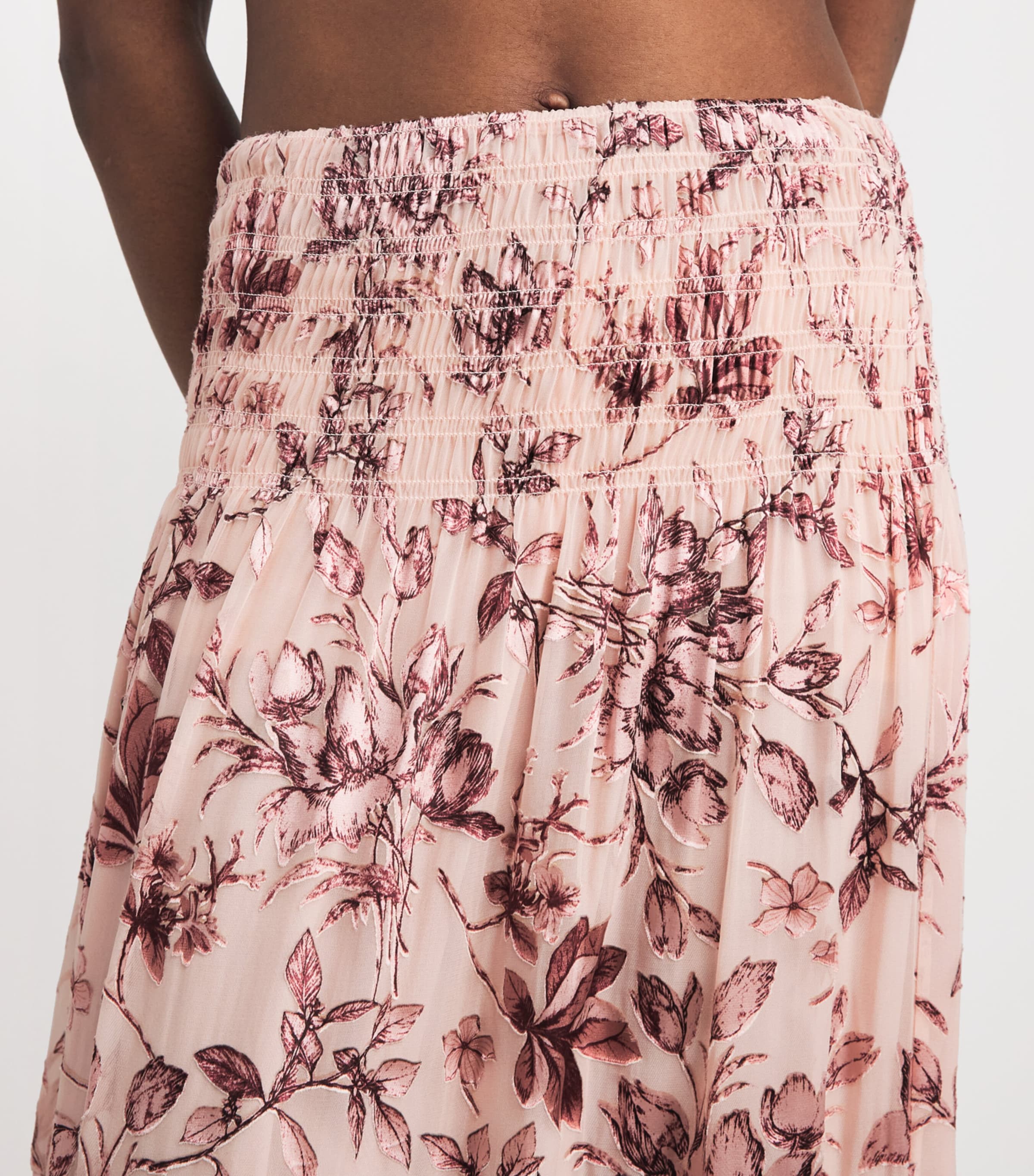 Alice+Olivia Womens Smocked Stevie Maxi Skirt En Rse Image 3