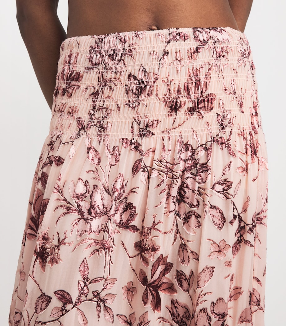 Alice+Olivia Womens Smocked Stevie Maxi Skirt En Rse Image 3