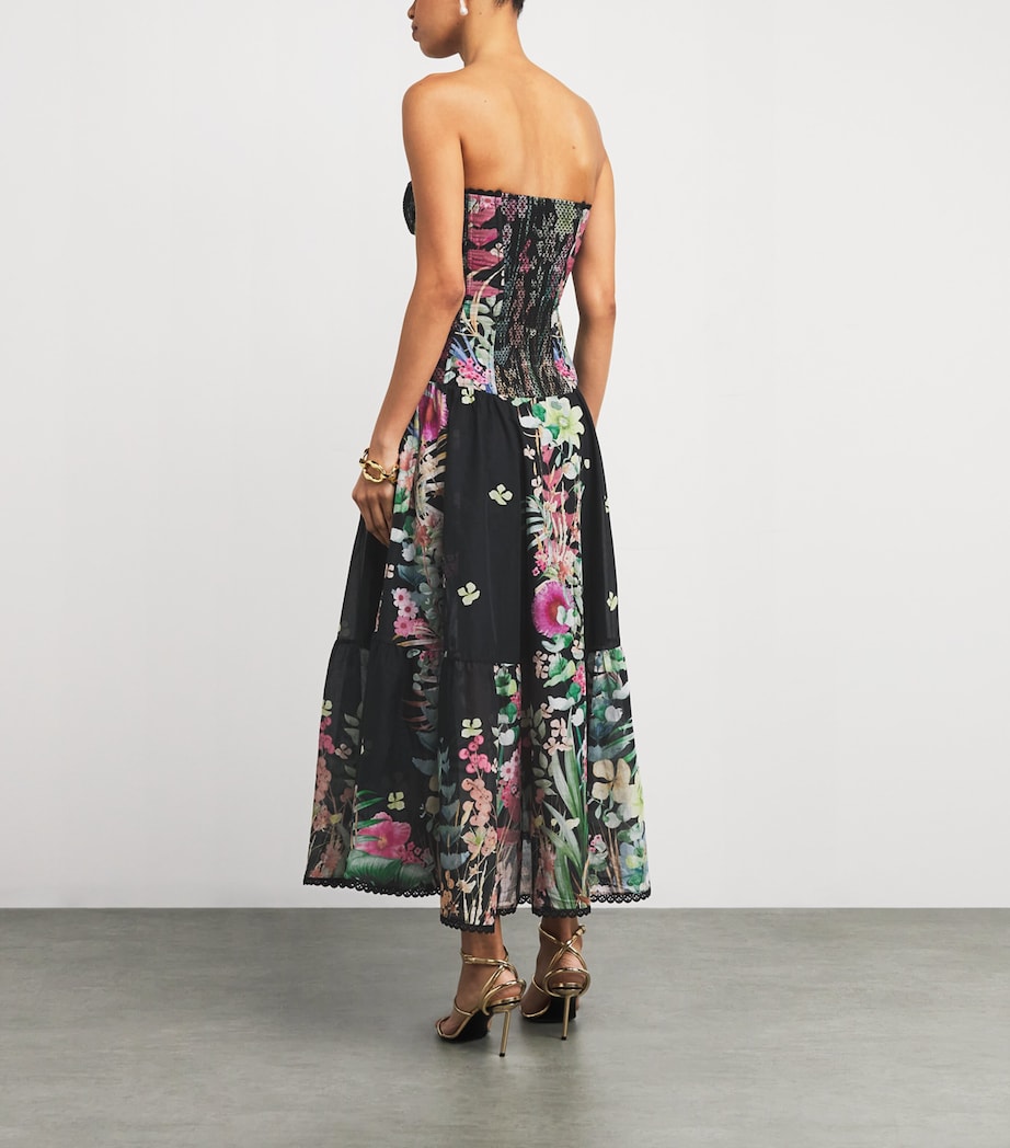 Cotton-Blend Illyr Midi Dress BLACK LAGOON Image 3