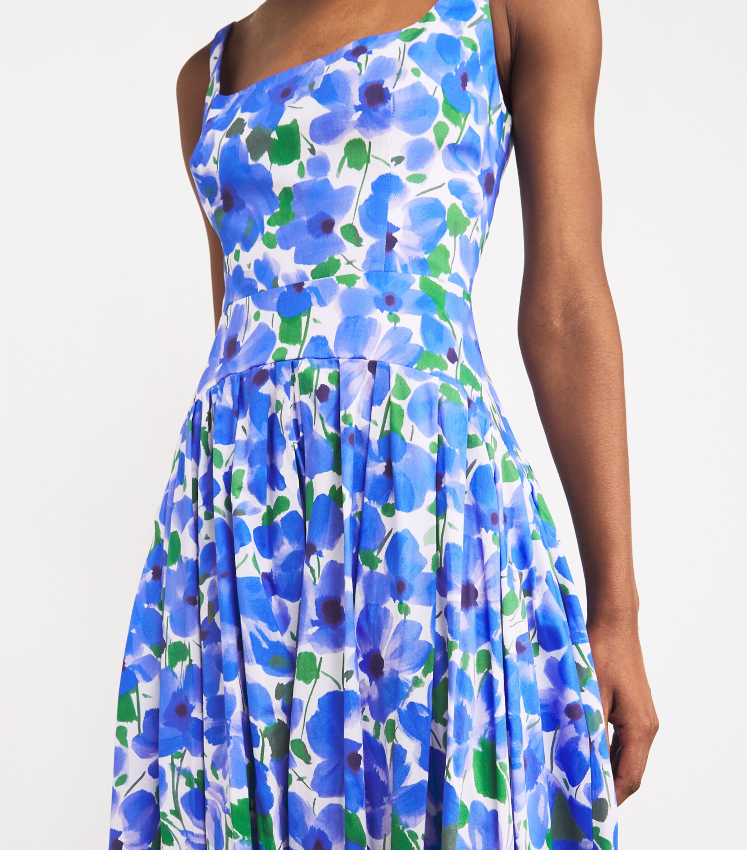 floral drop waist midi dress Floral Drop Waist Sleeveless Midi Dress, L