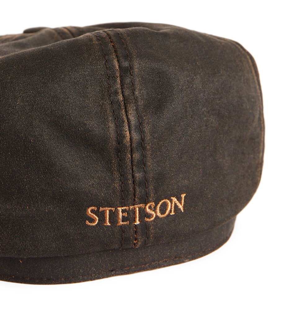Waxed Hatteras Flat Cap 6 - BROWN Image 4