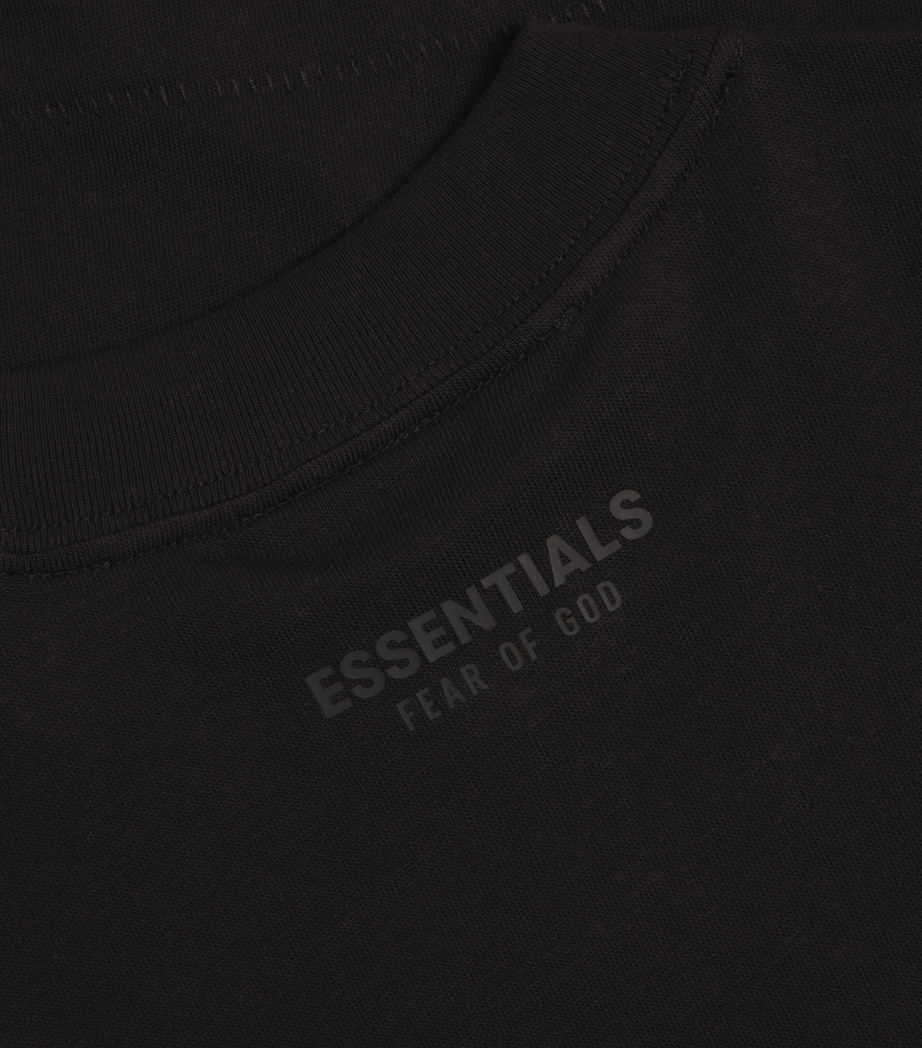 Cotton-Blend Logo T-Shirt (2-16 Years) 001 BLACK Image 4