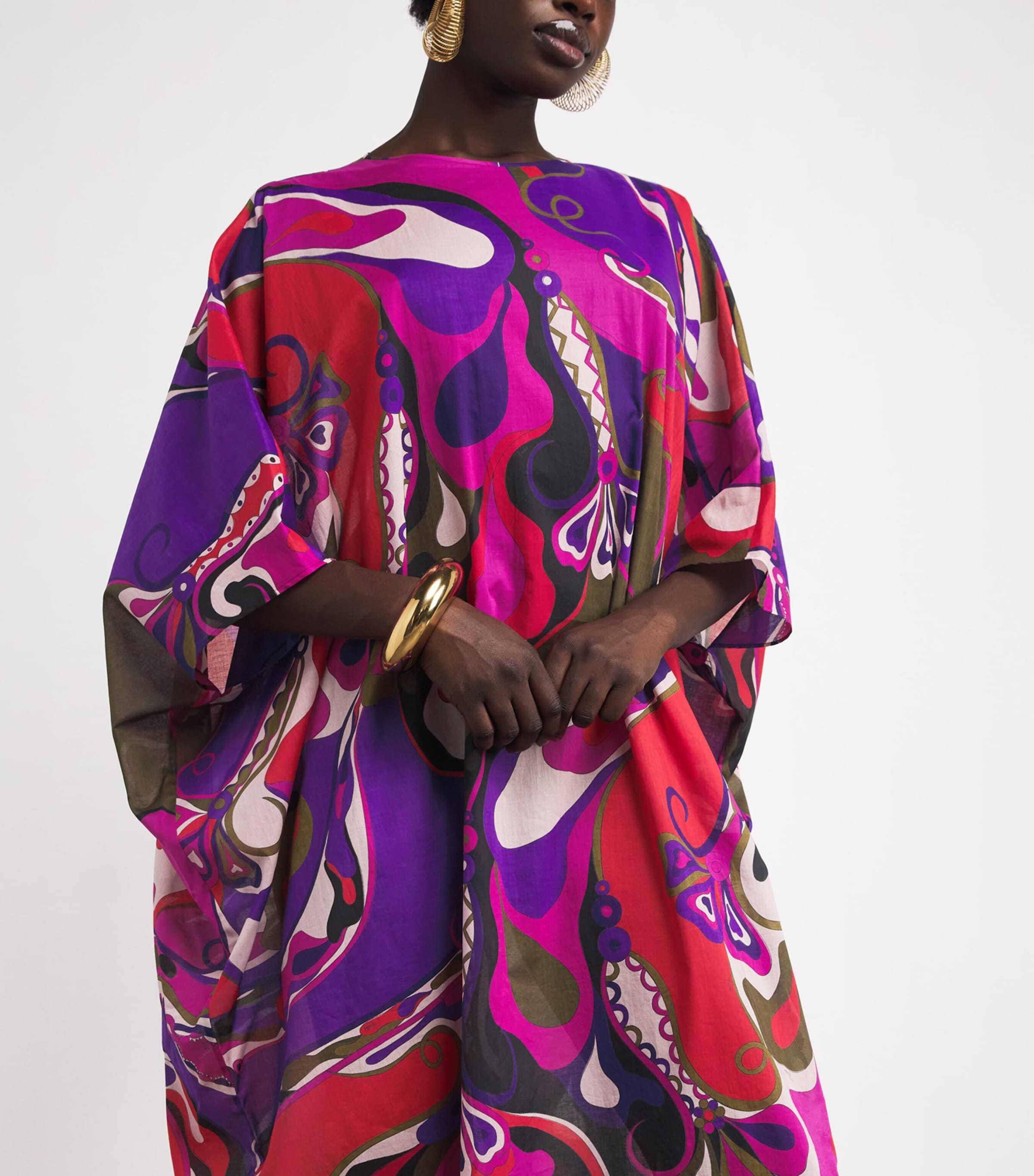 Cotton Kaftan Maxi Dress 017/MULTICOLOR Image 5