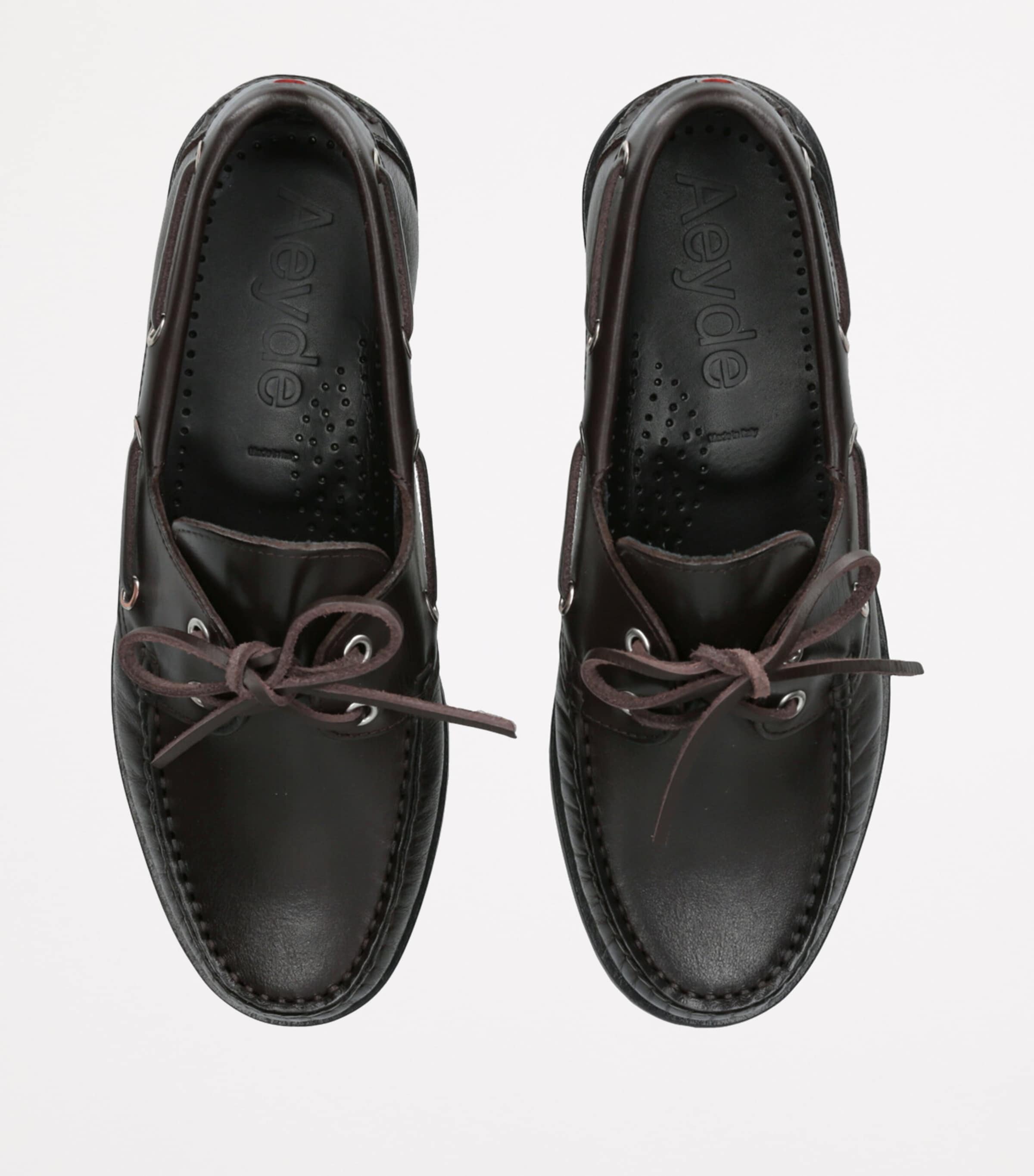 aeyde Leather Harris Flats Dark Brown Image 4