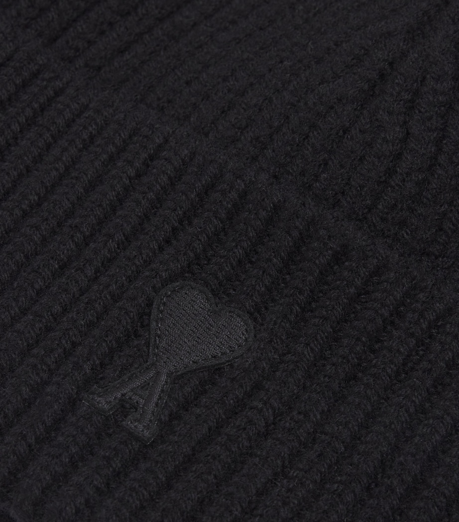 Merino Logo Beanie 0180 - NOIR/NOIR Image 3