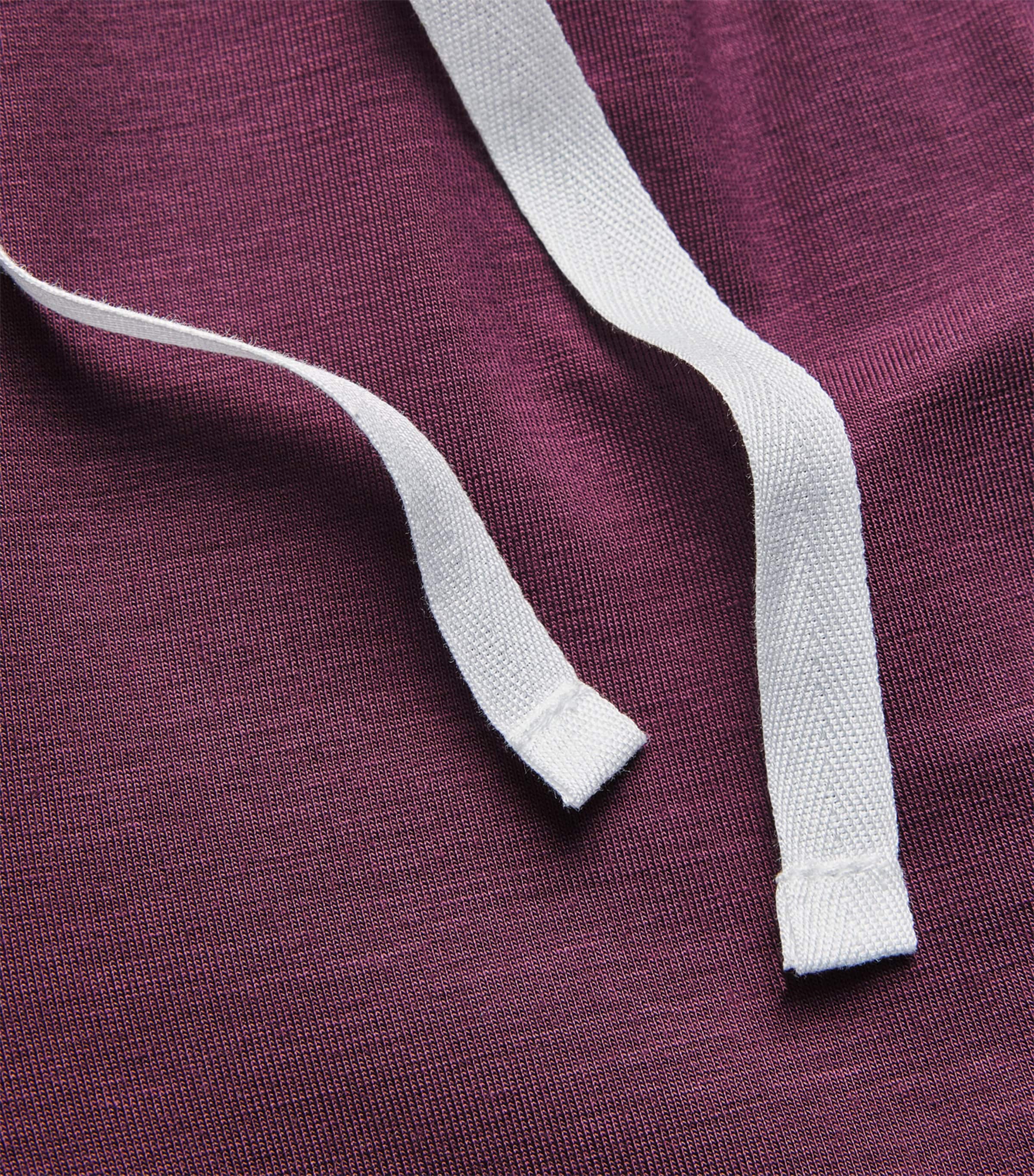 Derek Rose Womens Micro-Modal Drawstring Trousers Purple Image 6
