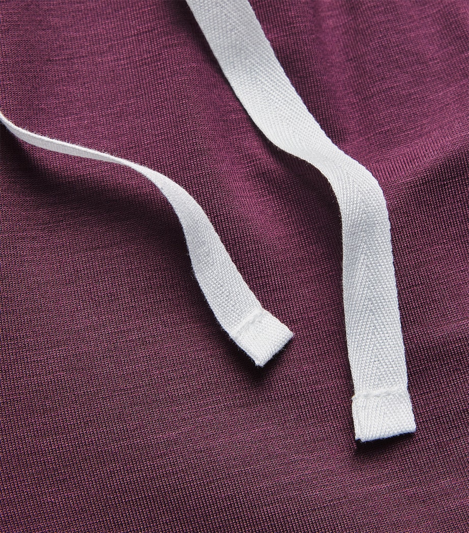 Derek Rose Womens Micro-Modal Drawstring Trousers Purple Image 6