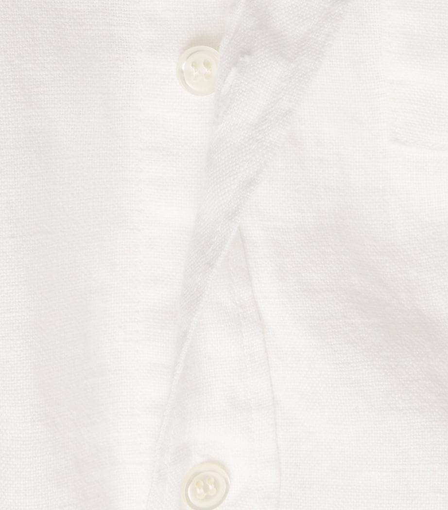 Citizens of Humanity Mens Linen Short-Sleeve Cairo Shirt White Image 6