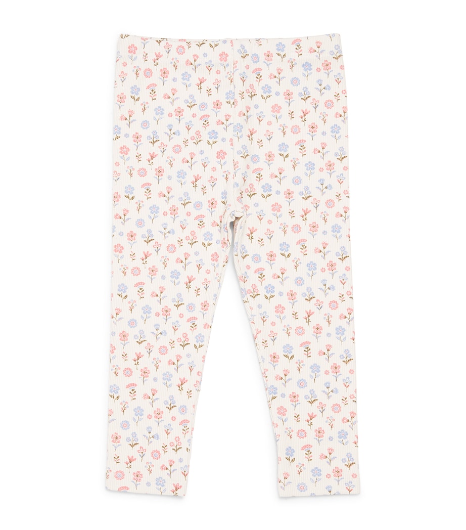Purebaby Organic Cotton-Blend Ribbed Leggings (12-36 Months) Dahpr Image 1