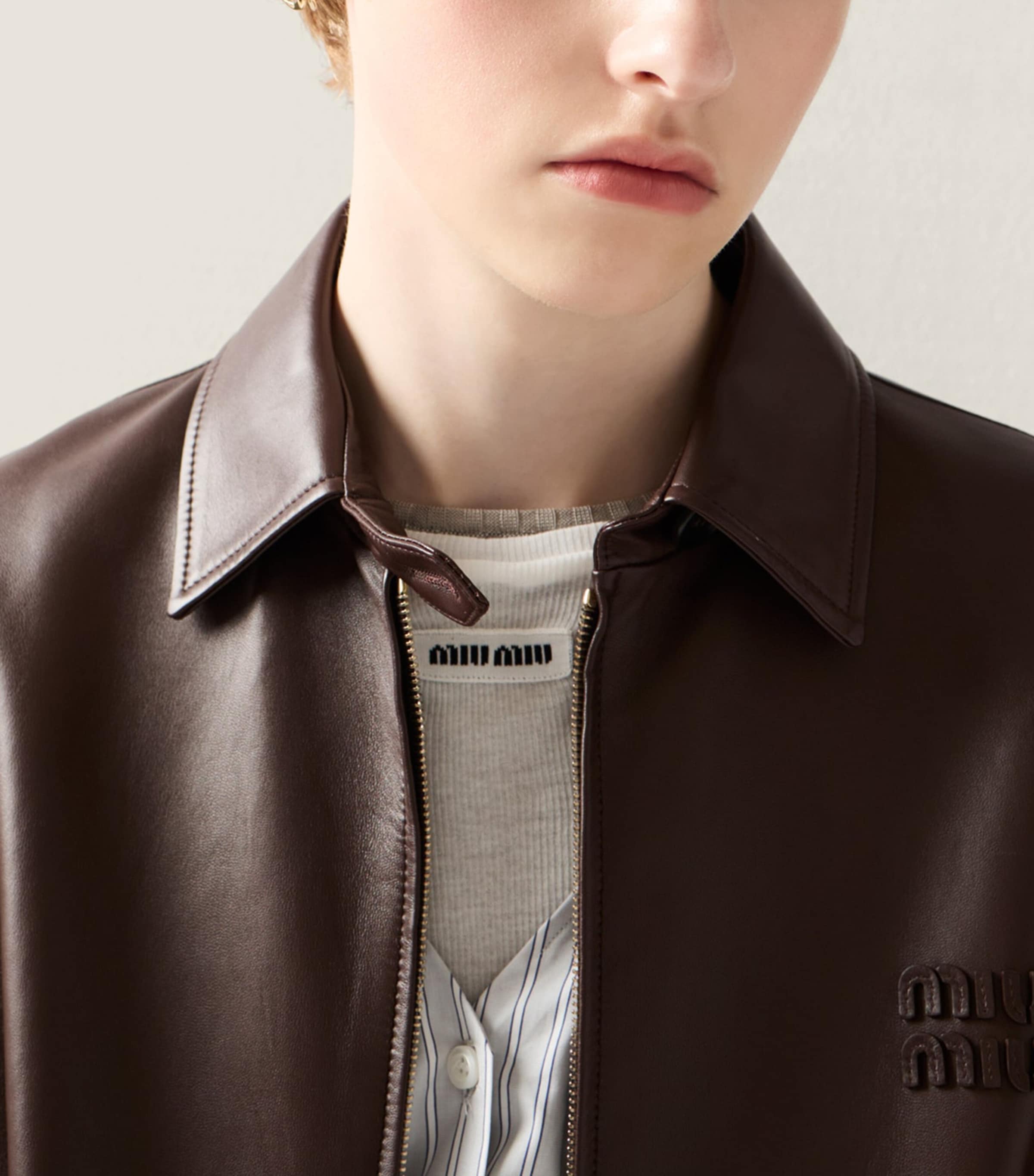 Miu Miu Womens Nappa Leather Jacket Image 6