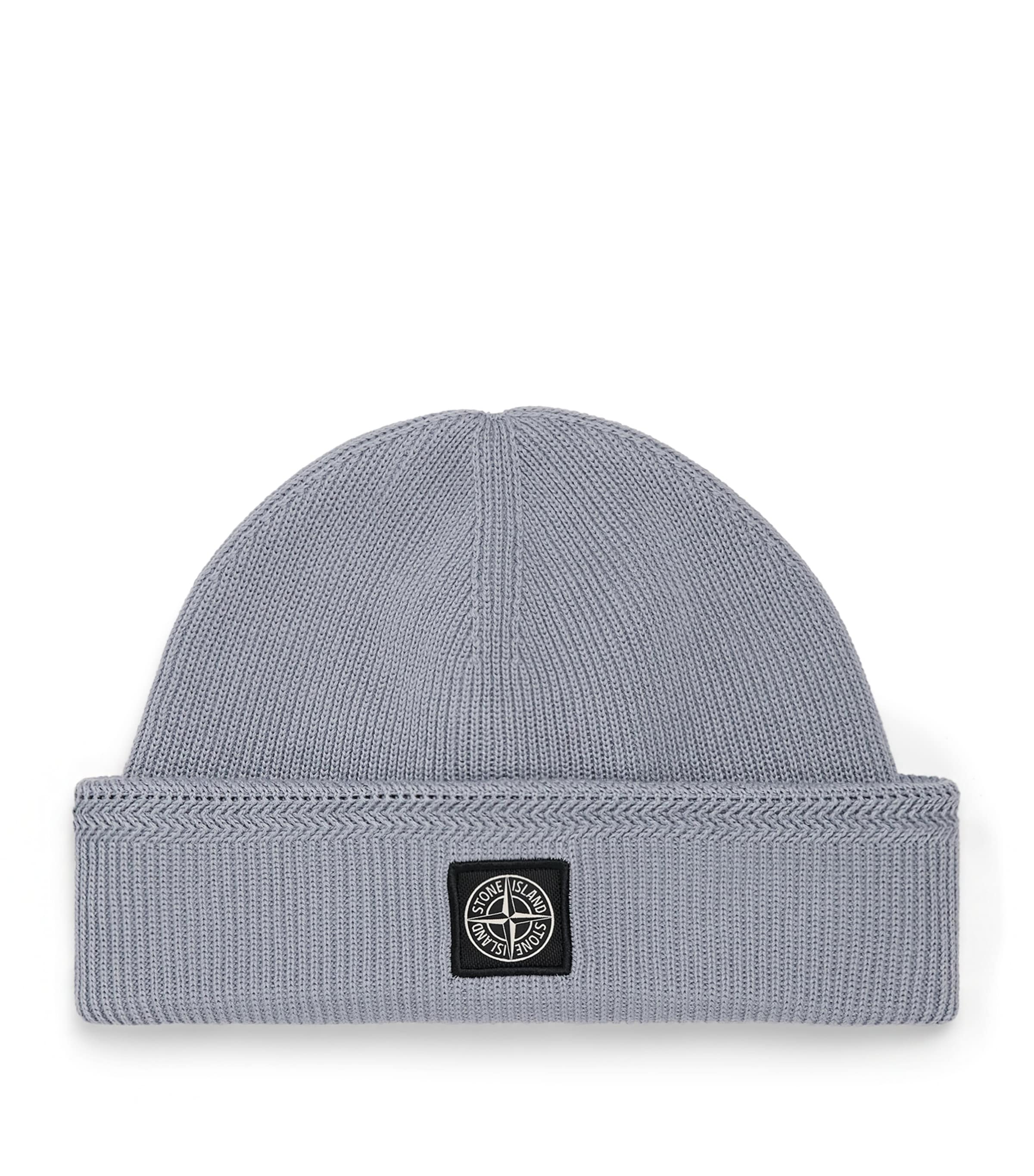 Stone Island Cotton Compass Patch Beanie Image 1