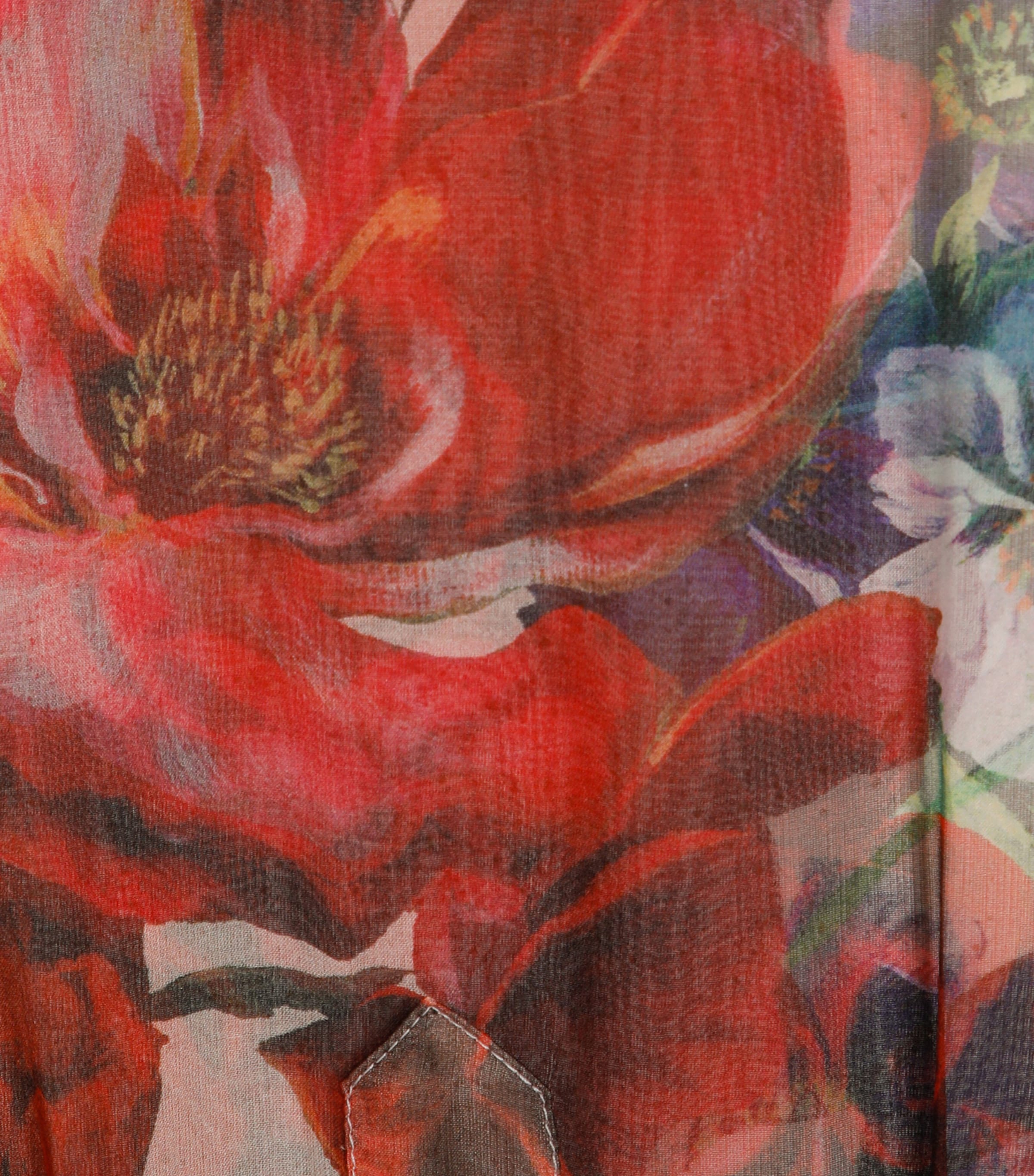 Silk Chiffon Floral Shirt H25PR-B.FIORI ANTICH Image 2