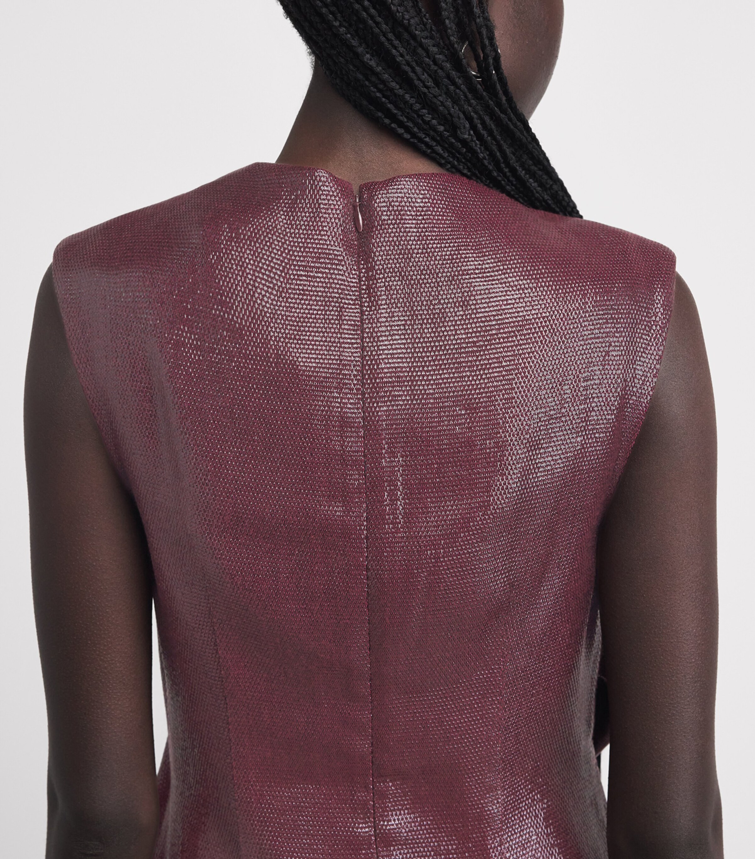 CAMILLA AND MARC Womens Draped Sana Mini Dress Burgundy Image 5