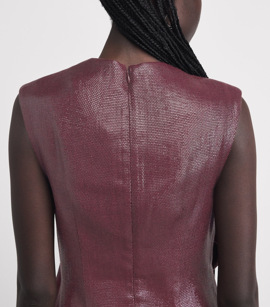 CAMILLA AND MARC Womens Draped Sana Mini Dress Burgundy Image 5