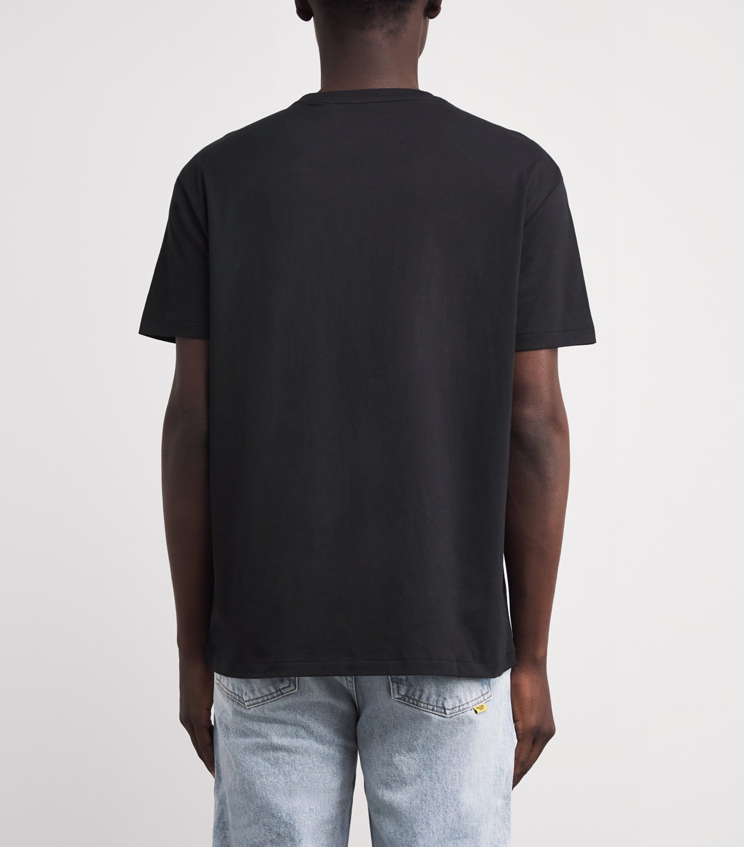 Cotton Script Logo T-Shirt BLACK Image 4