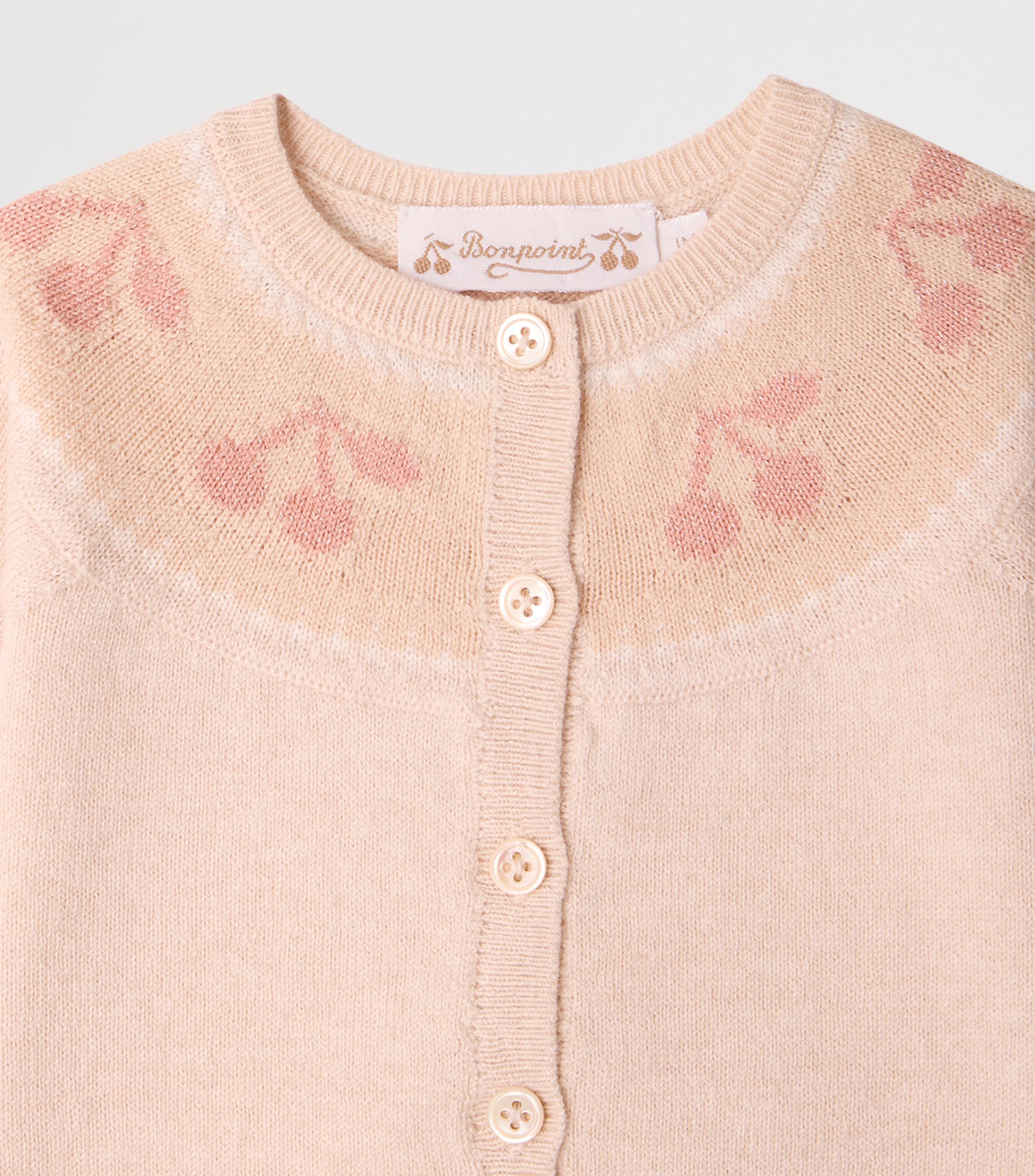 Bonpoint Wool-Blend Cardigan and Trousers Set (1-18 Months) Multico Rose Fard Image 3