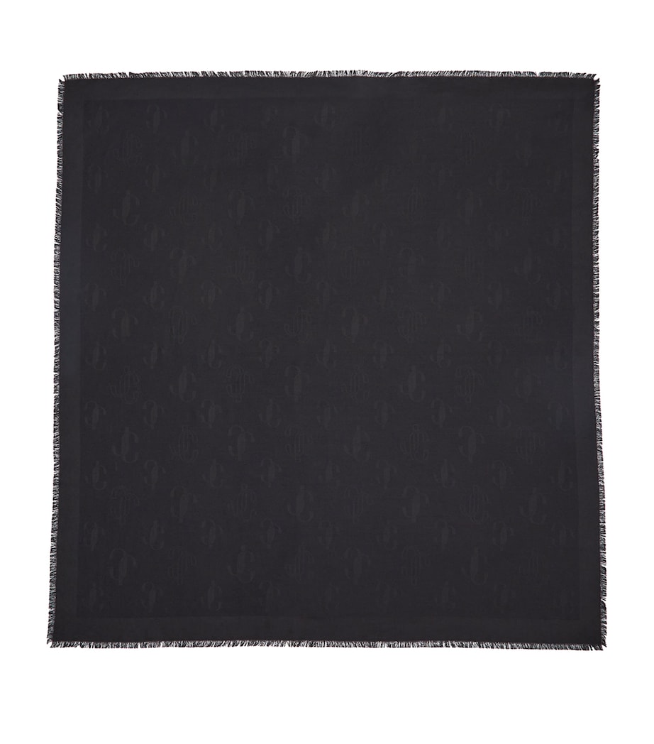 Silk-Wool Emani Scarf S200 BLACK Image 2