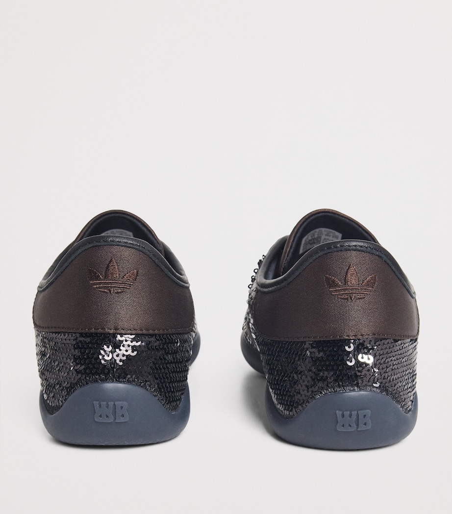 x Wales Bonner Sequinned Karintha Sneakers BLACK/SILVER/BROWN Image 5
