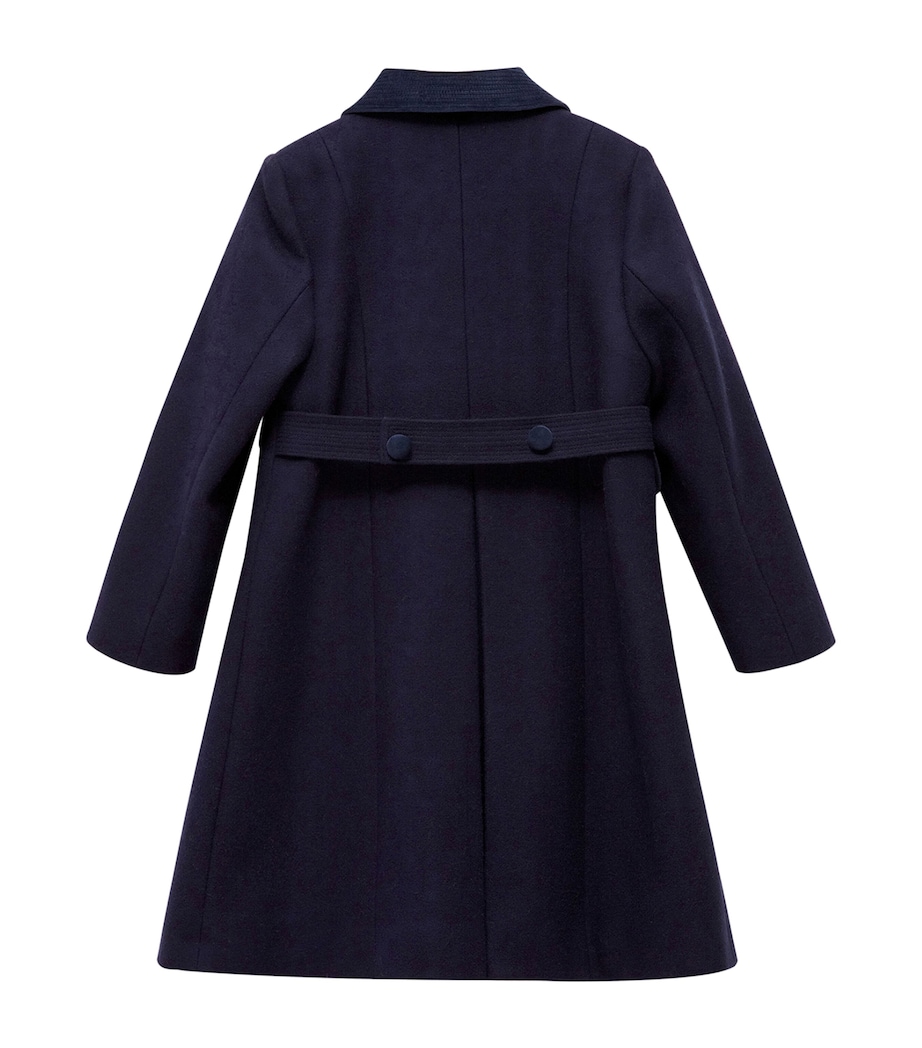 Wool Double-Breasted Coat (6-11 Years) NAVY Image 3