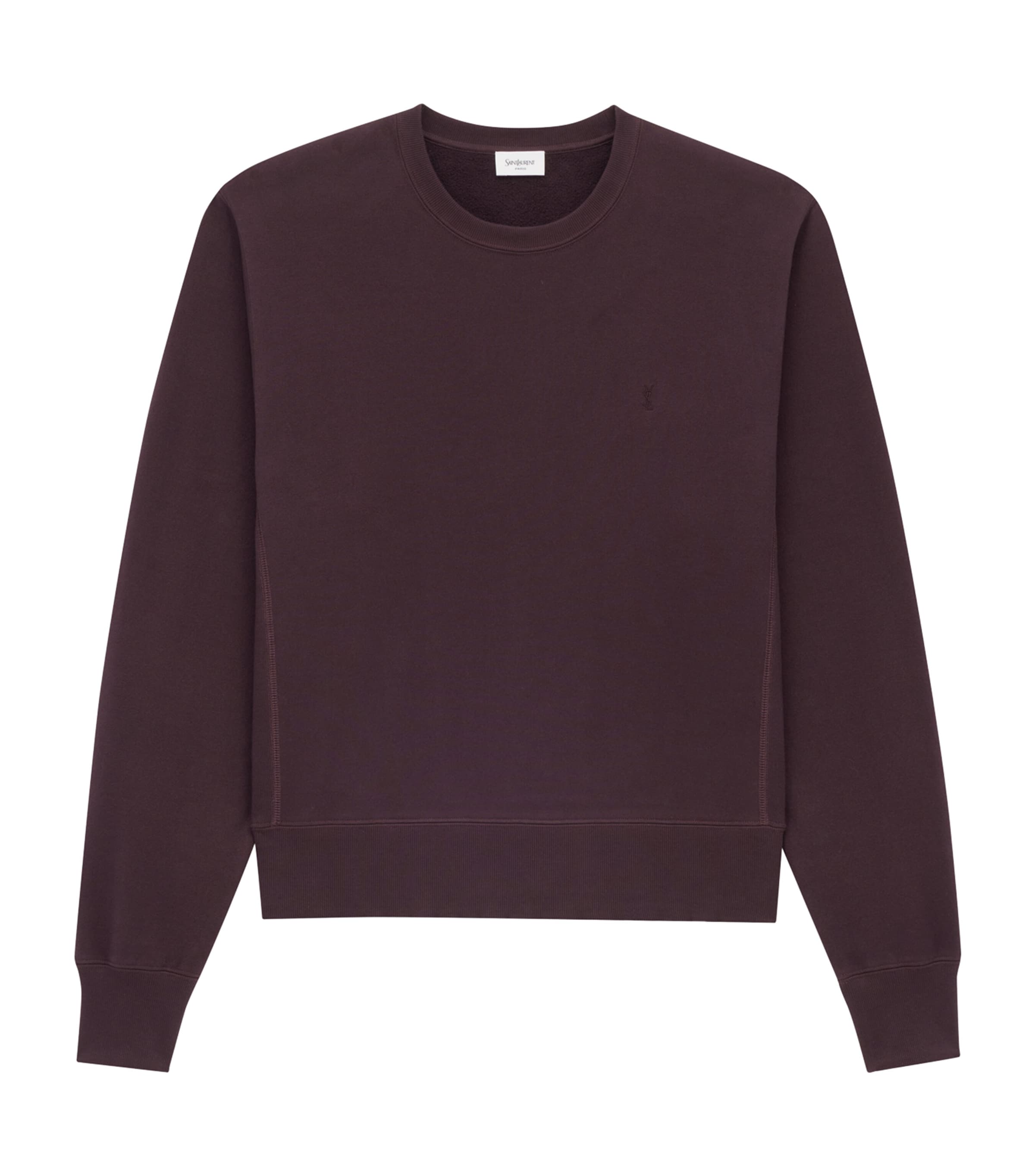 Saint Laurent Cotton Cassandre Sweatshirt In Purple