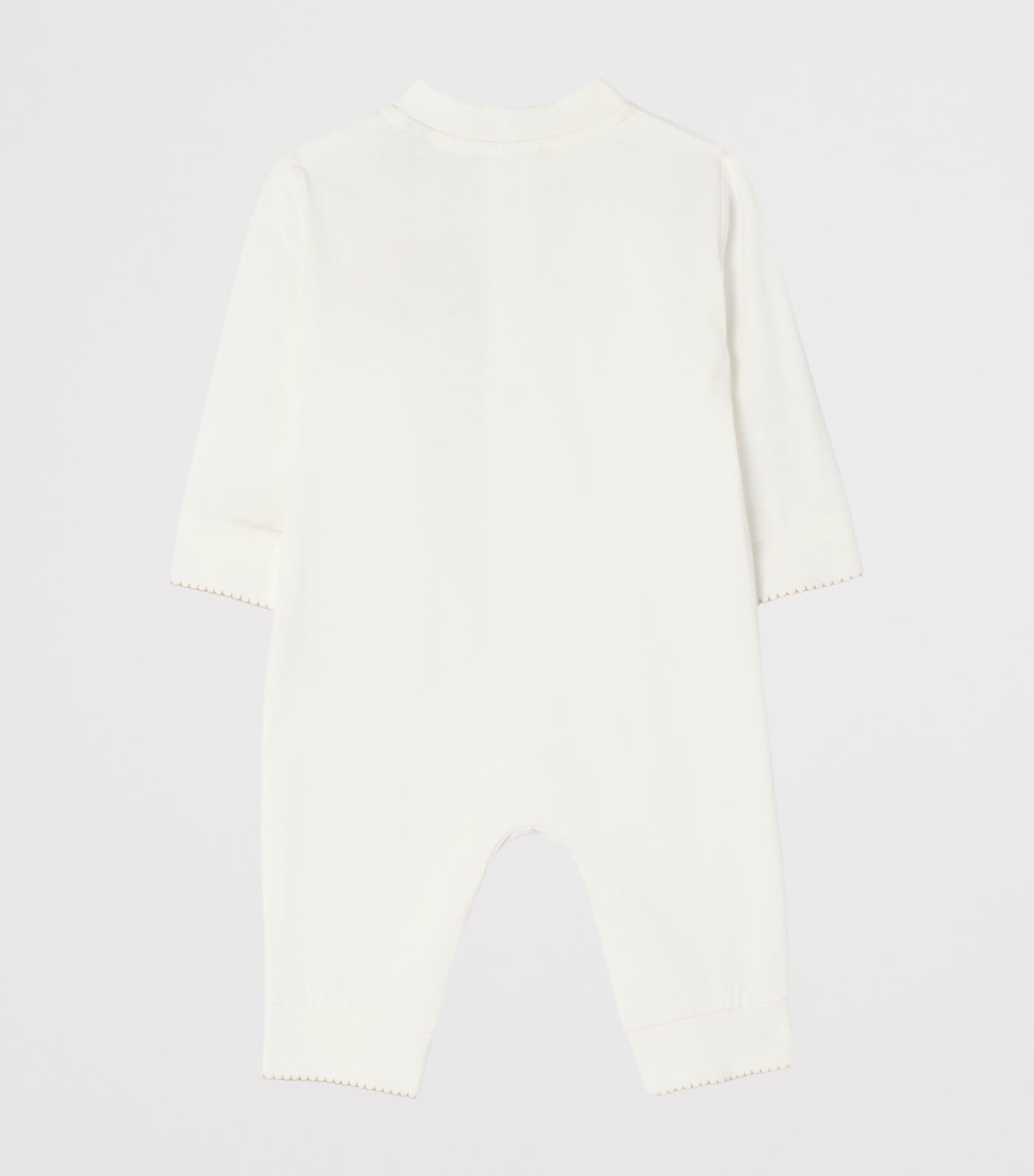 Burberry Kids Cotton Logo All-in-One (1-18 Months) Chalk Image 2