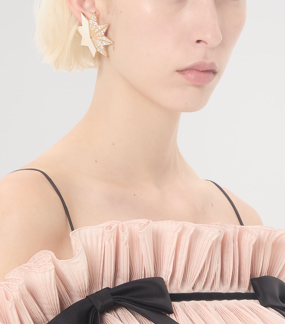 Embellished Star Earrings D1P Image 3