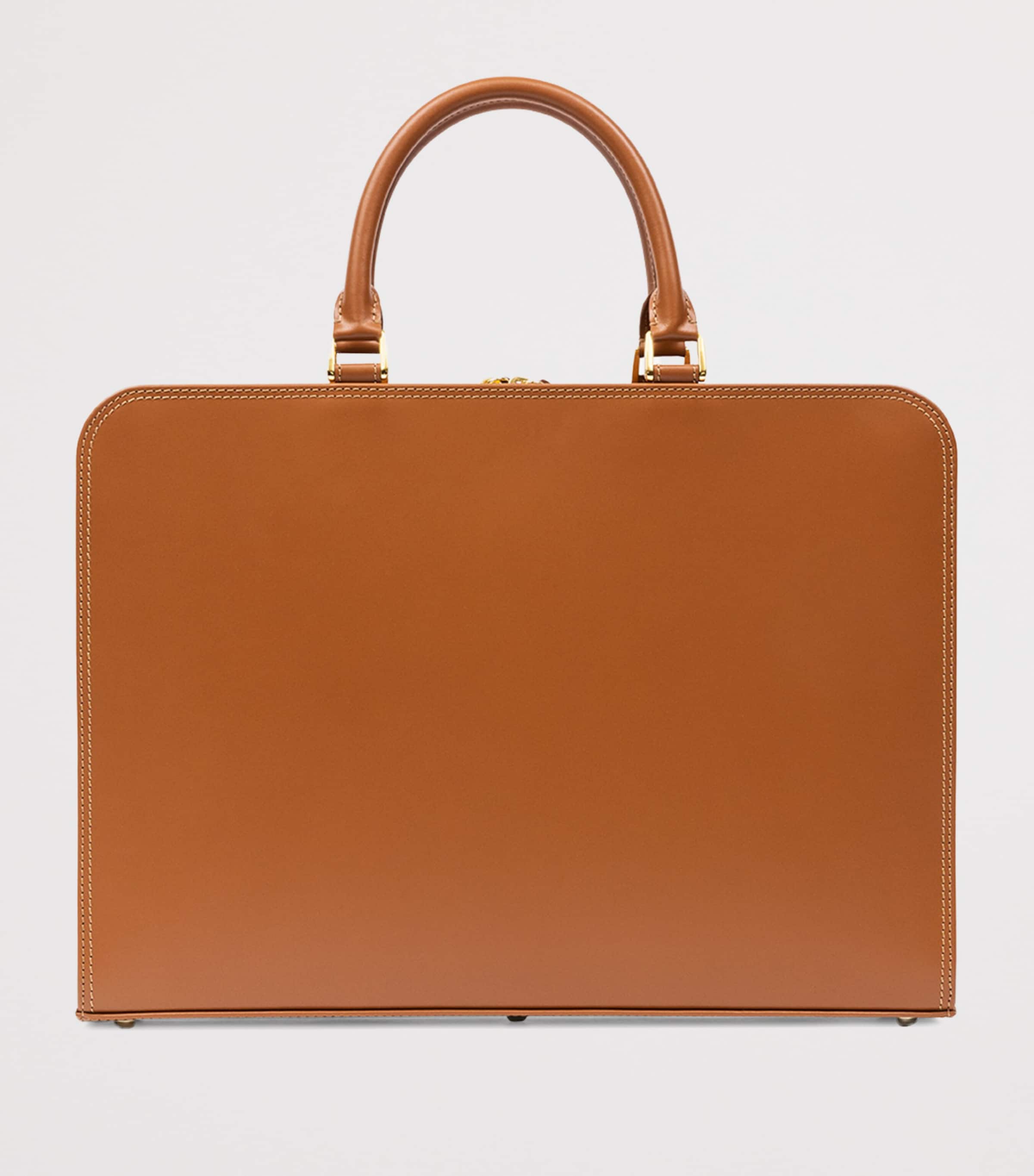 Leather Kensington Briefcase BROWN Image 3