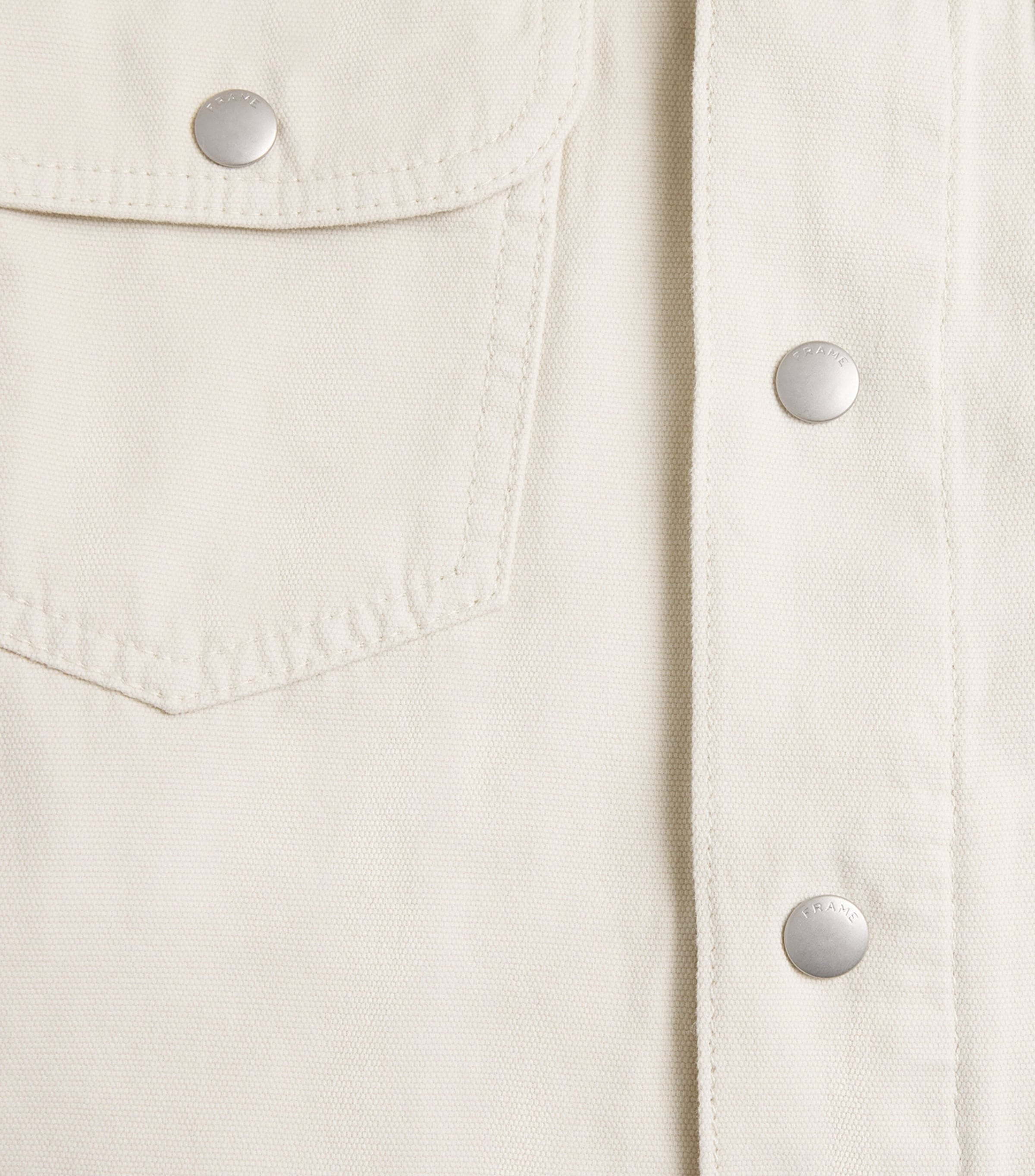 Cotton Canvas Trucker Jacket OFF WHITE Image 6