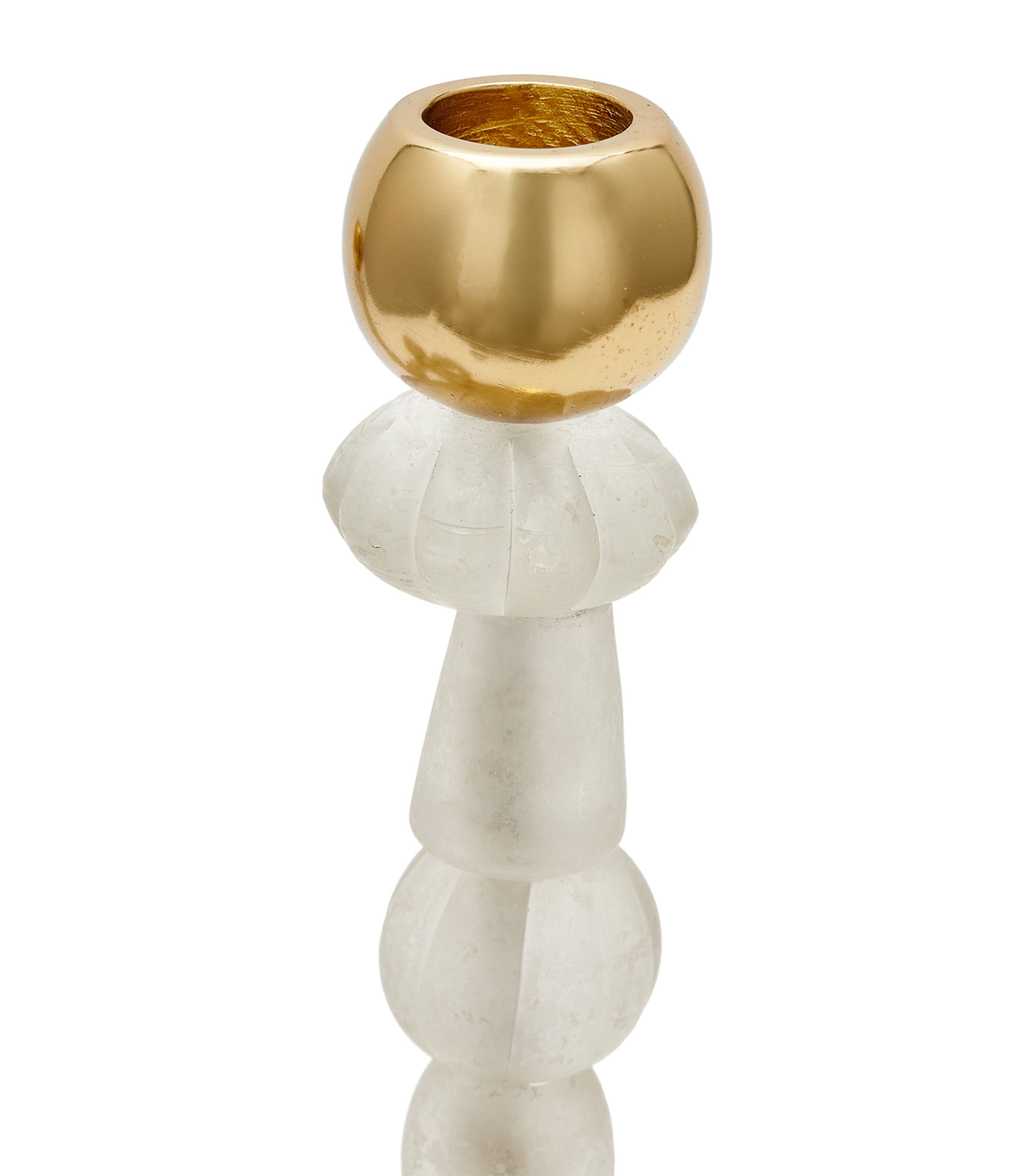 POLSPOTTEN Small Beads Candle Holder (34cm) White Image 2