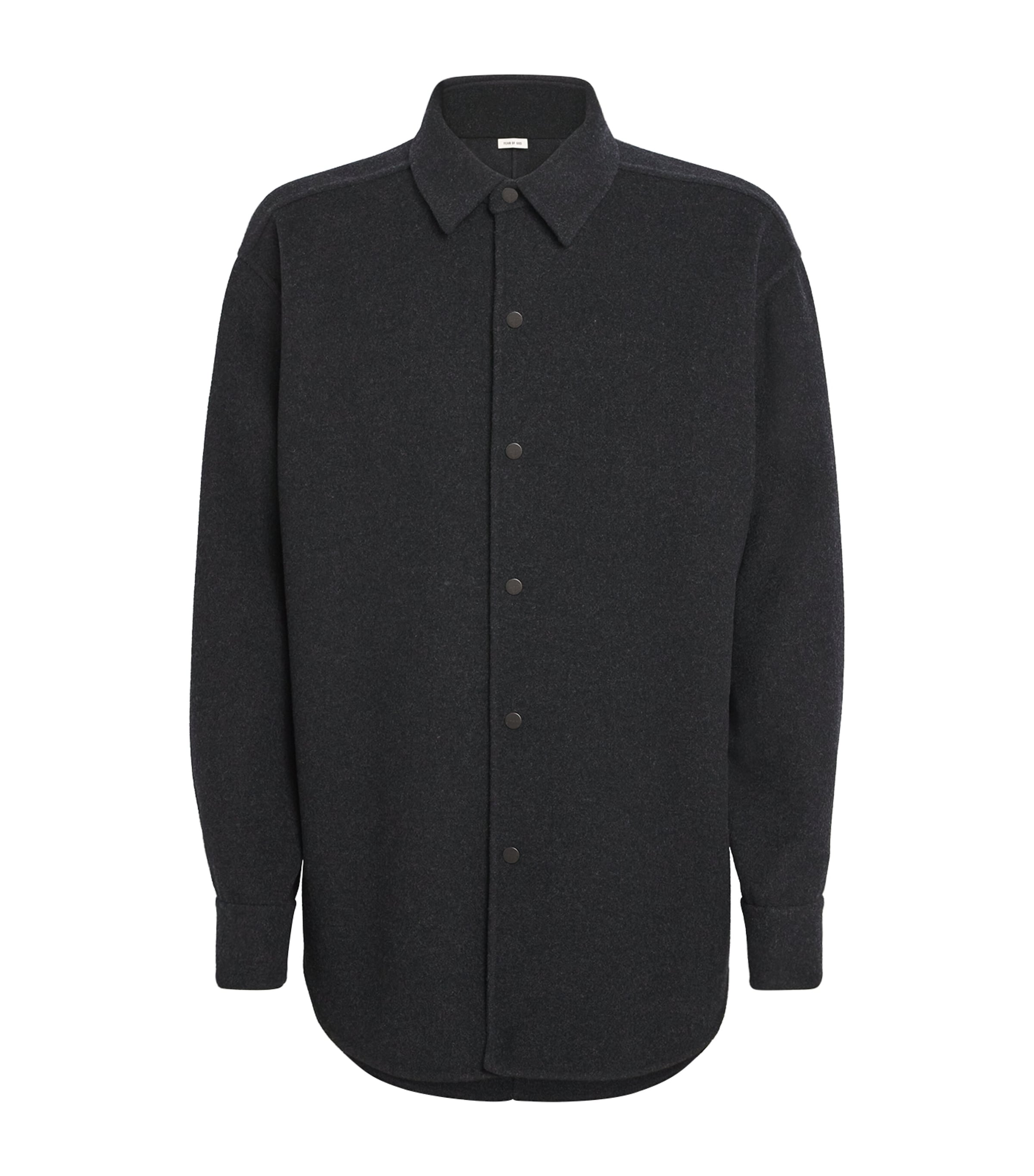 Fear Of God Virgin Wool-cashmere Overshirt In Black