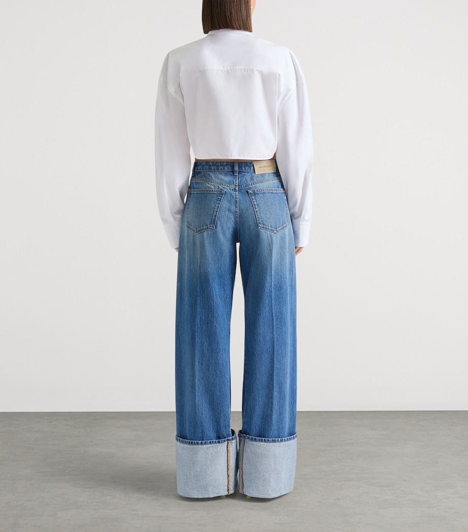 Givenchy Womens Turn Up Jeans Medium Blue Image 3