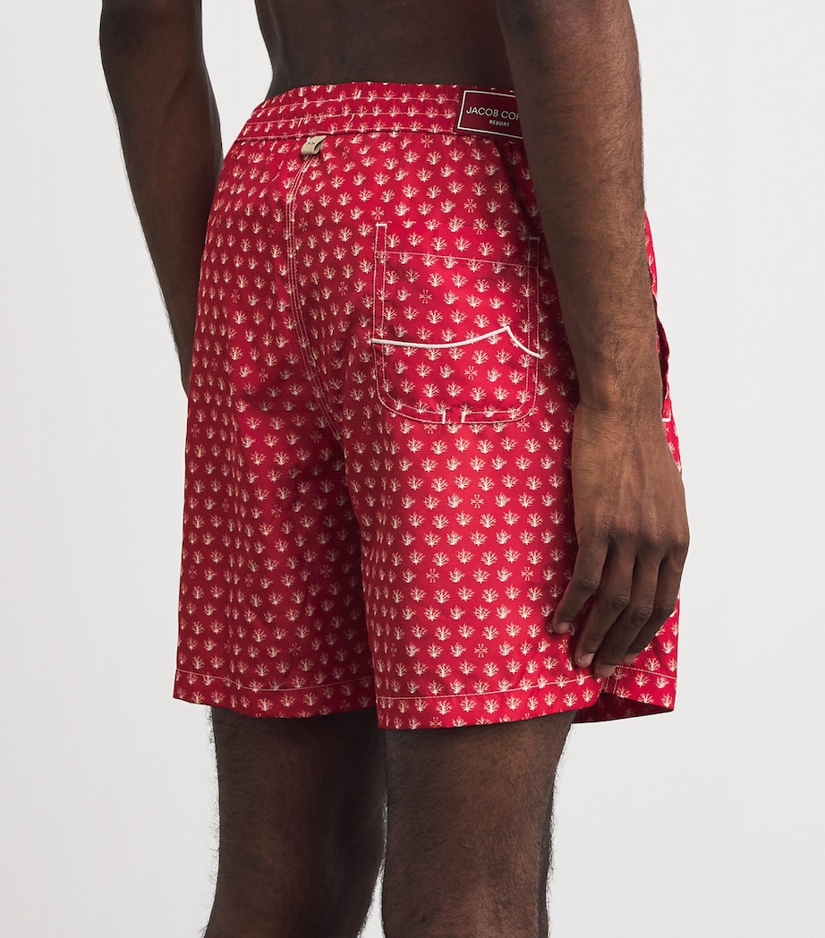 Coral Print Bermuda Swim Shorts 0451S Image 3