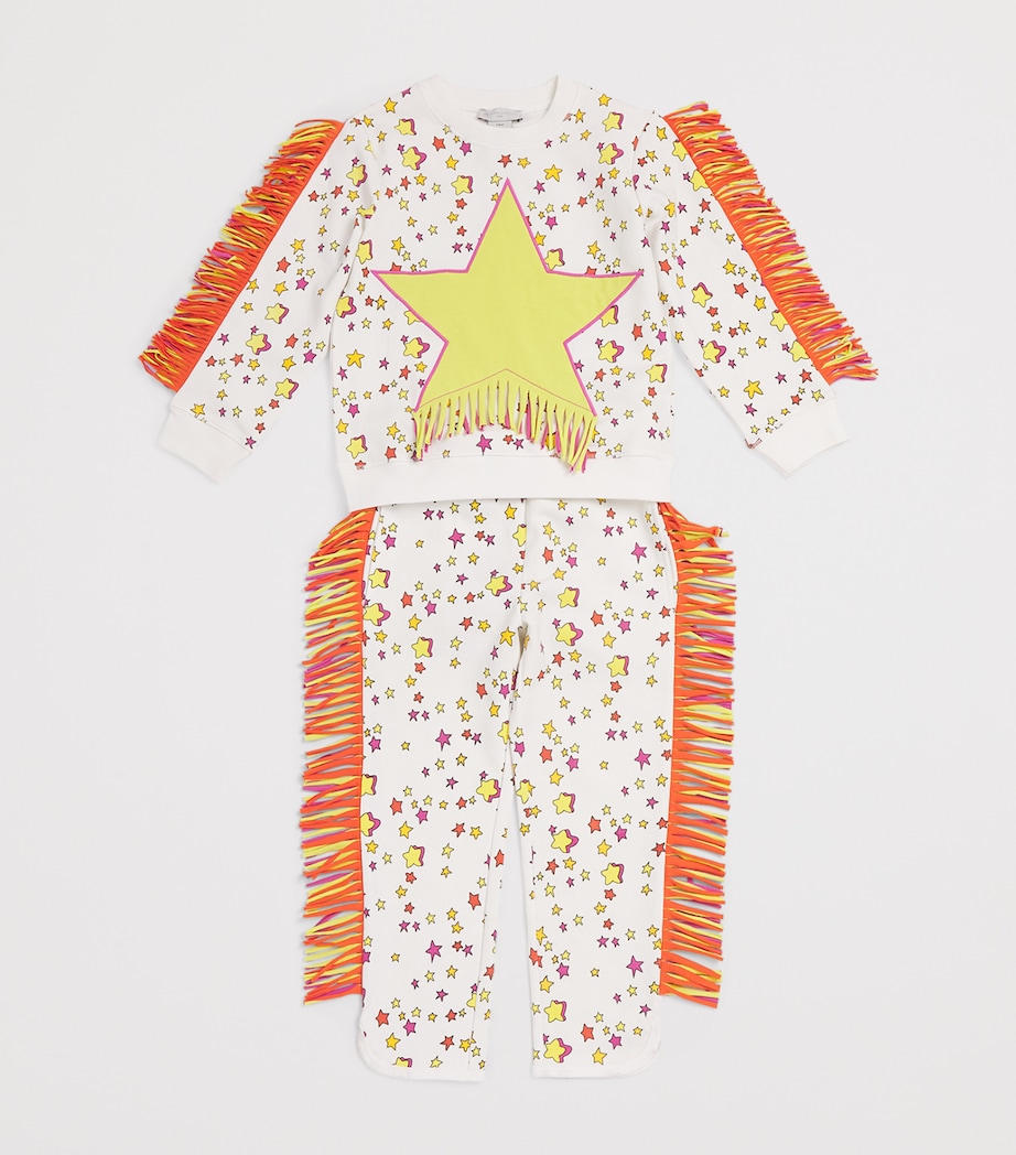 Star Print Fringe-Detail Sweatshirt (3-14 Years) 103MCAVORIO/MULTI Image 3