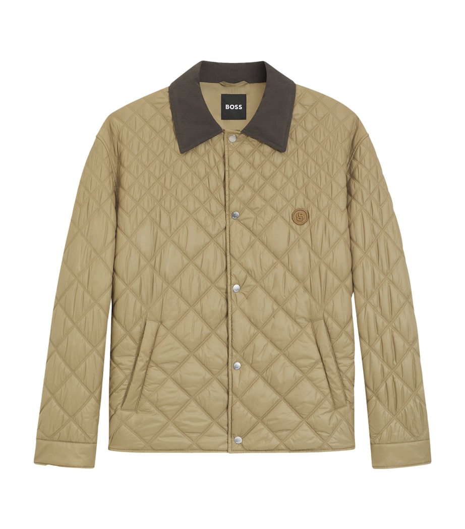 BOSS Mens Water-Repellent Quilted Field Jacket Image 1