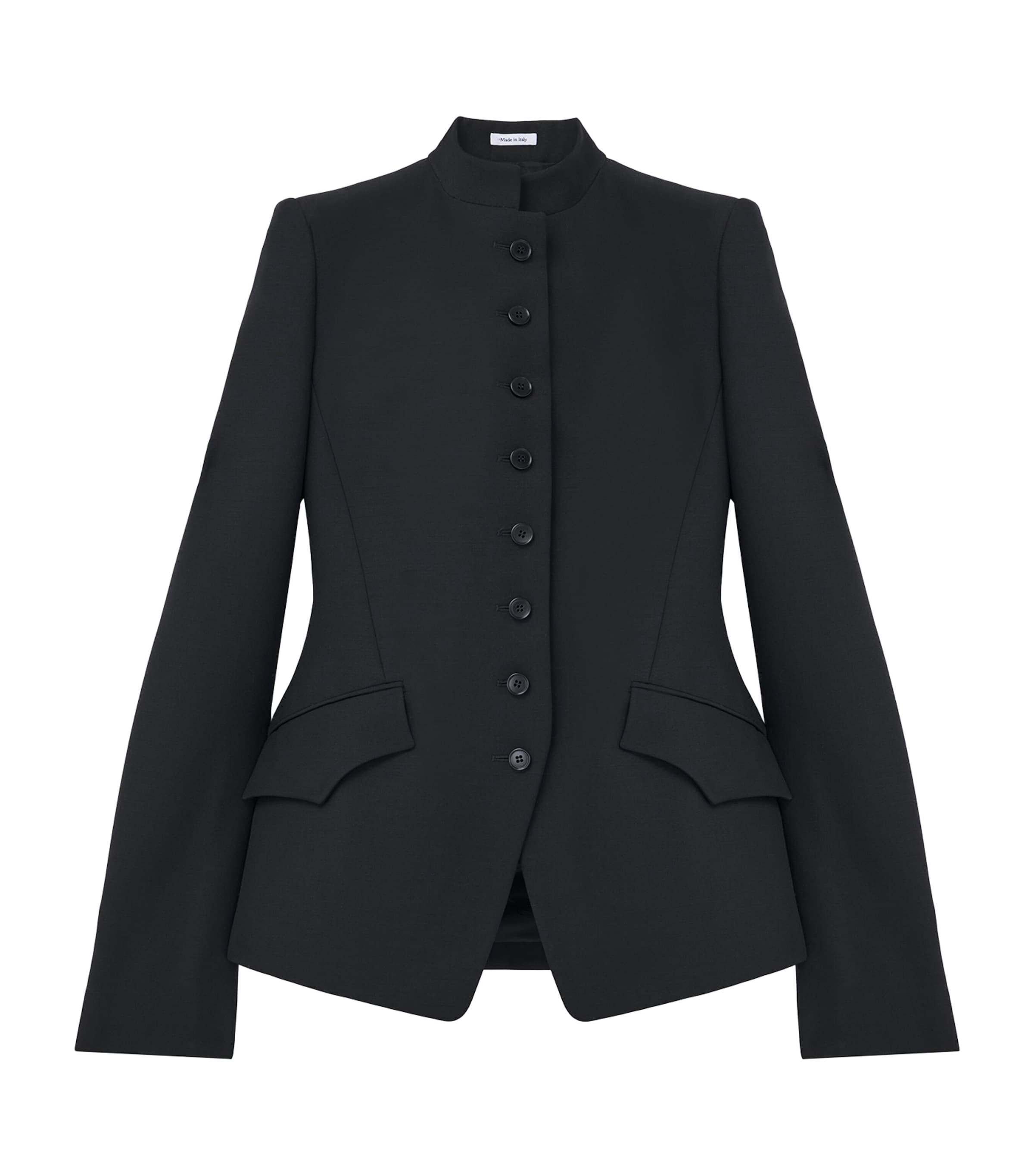 Alexander Mcqueen Wool-mohair Military Jacket In Black