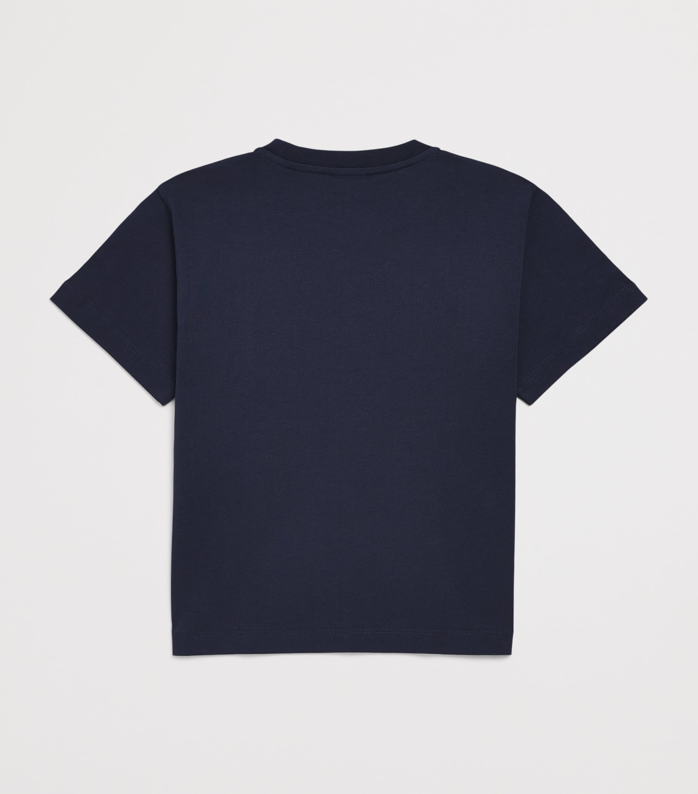 Paul & Shark Cotton Logo T-Shirt (4-16 Years) Blu Shark Image 2