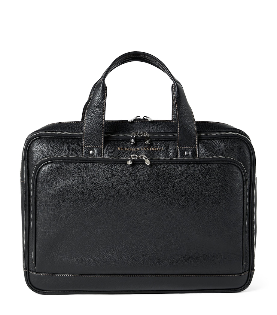 Brunello Cucinelli Grained Calfskin Briefcase Image 1