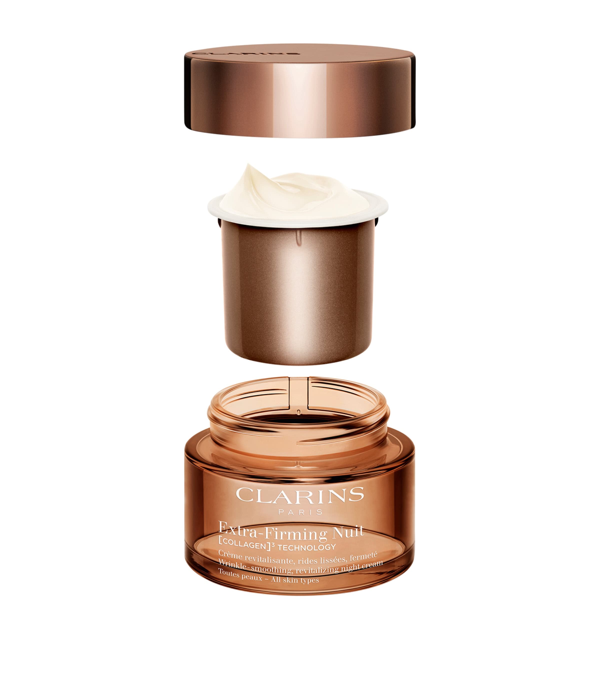 Clarins Extra Firming Night Cream – All Skin Types – Refill (50ml) Image 2