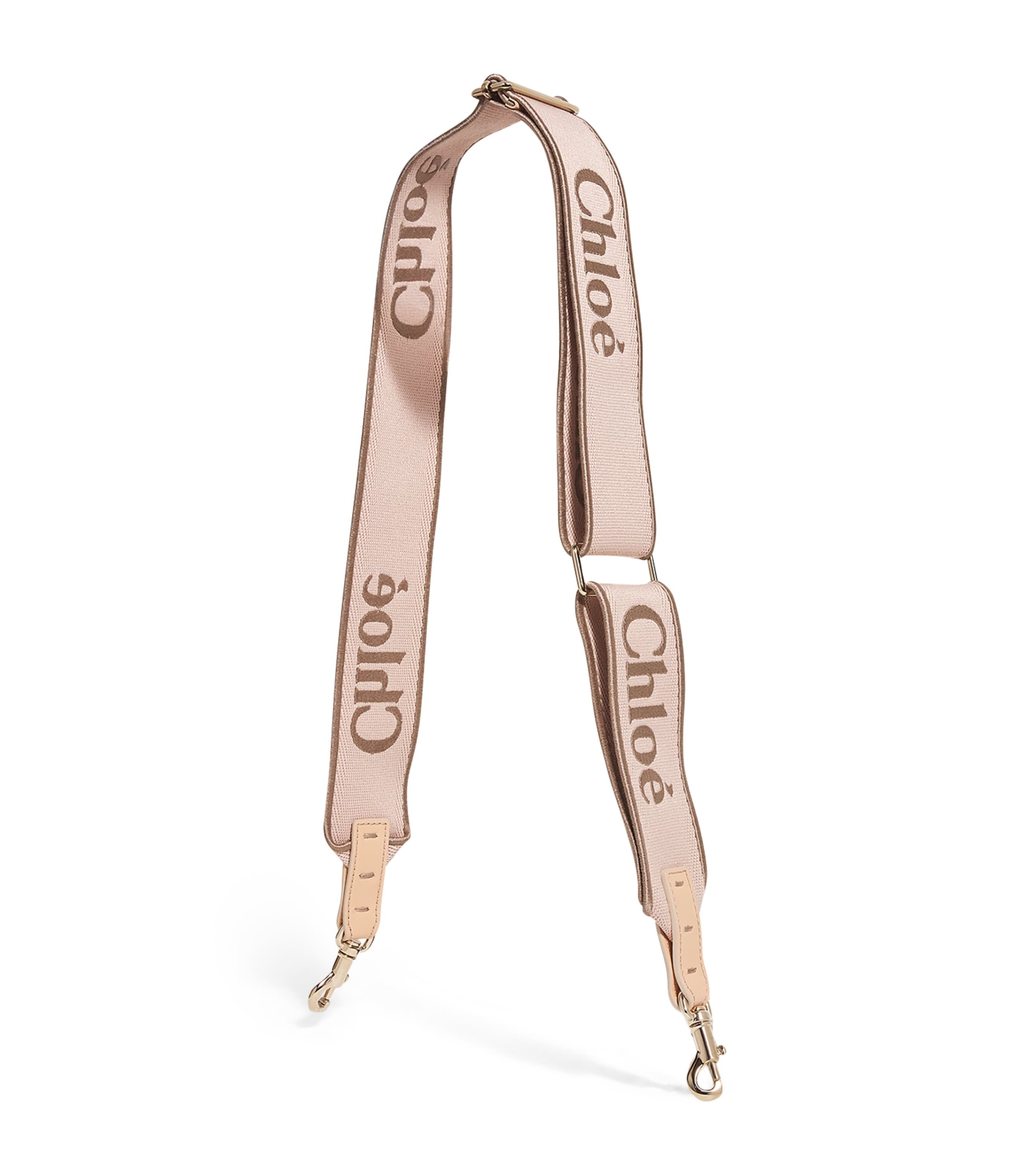 Chloé Neutral Logo-embroidered Adjustable Strap In Beige