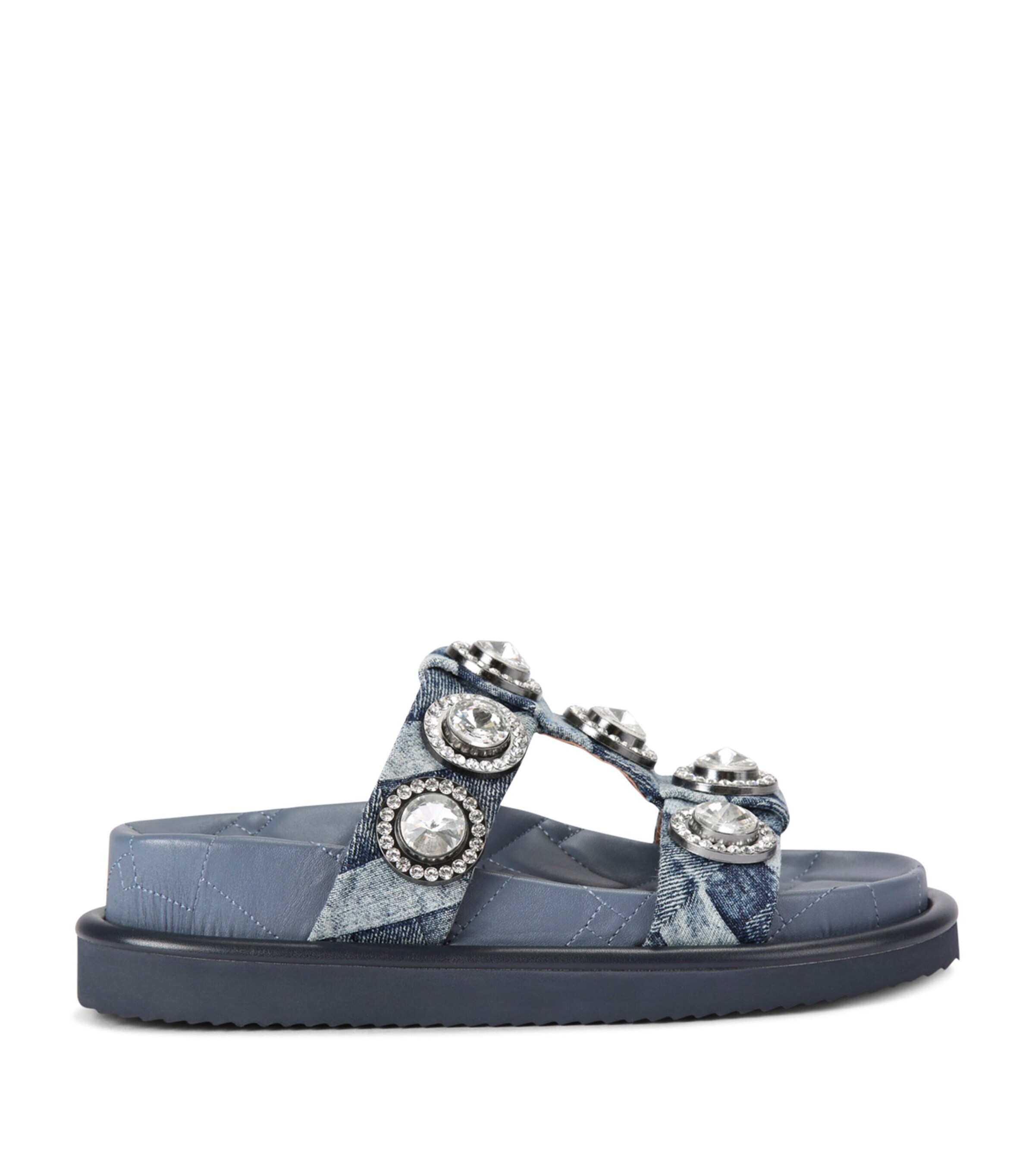 Kurt Geiger London Denim Orson Crystal Sandals Denim Image 3