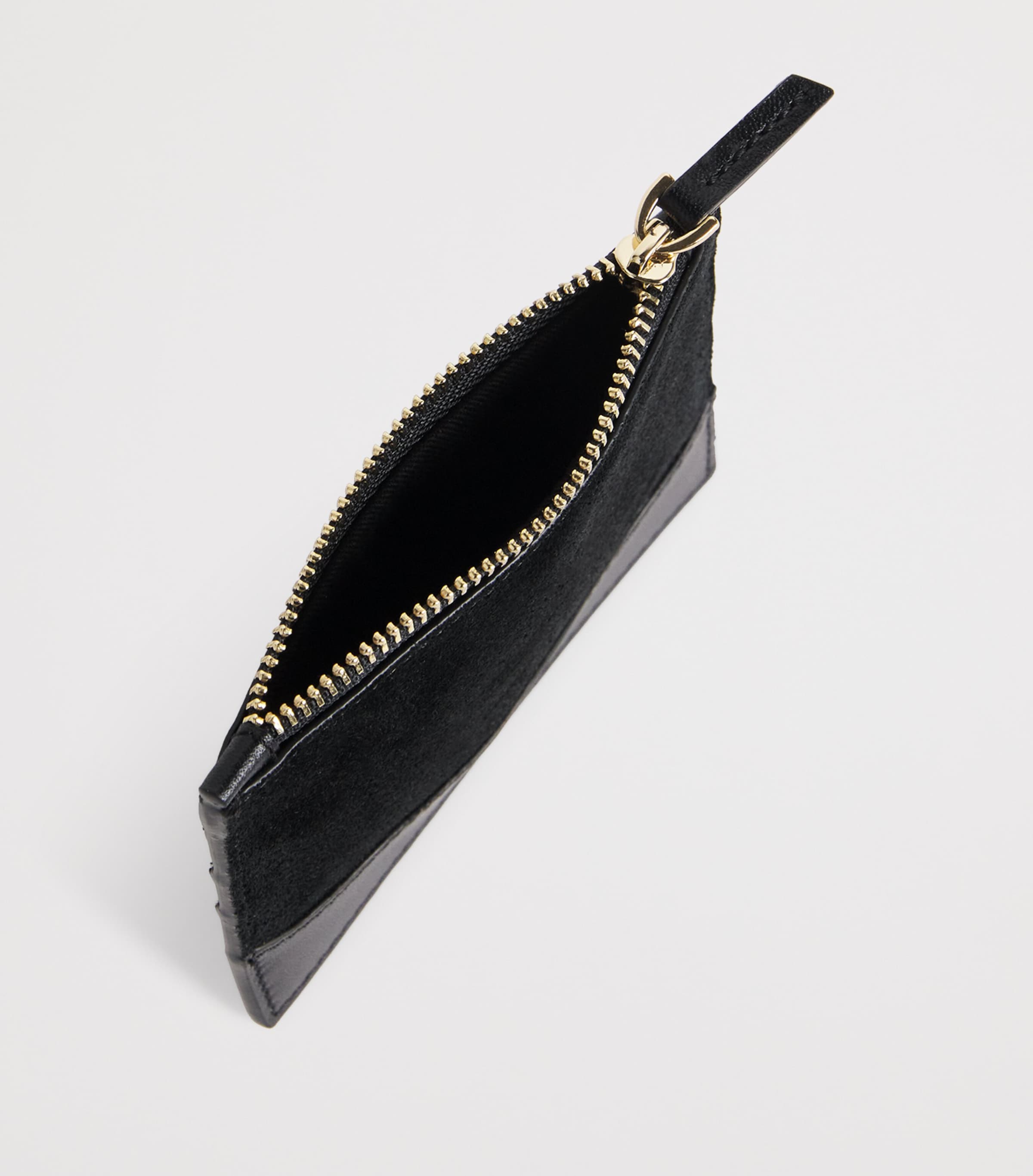 Leather-Suede Card Holder BLACK Image 3