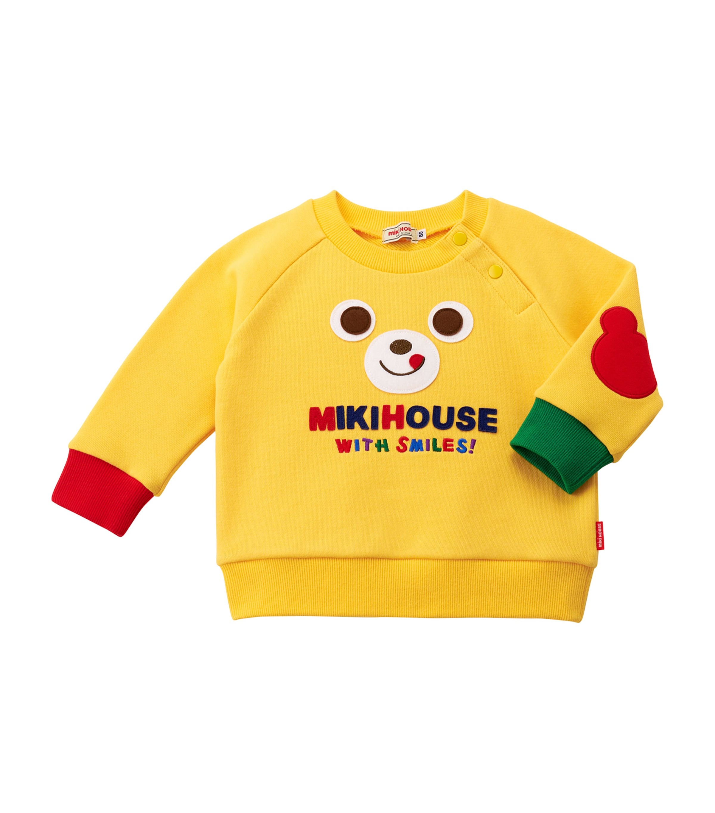 Miki House Kids' Logo Sweatshirt In Yellow