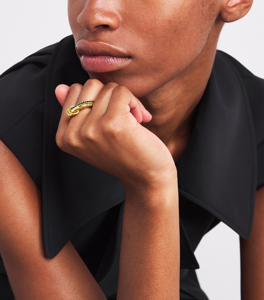 Yellow Gold and Black Diamond Osric Vulcan Ring YELLOW GOLD Image 2