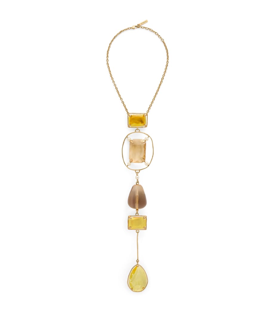 Givenchy Crystal Rainbow Drop Necklace Image 1