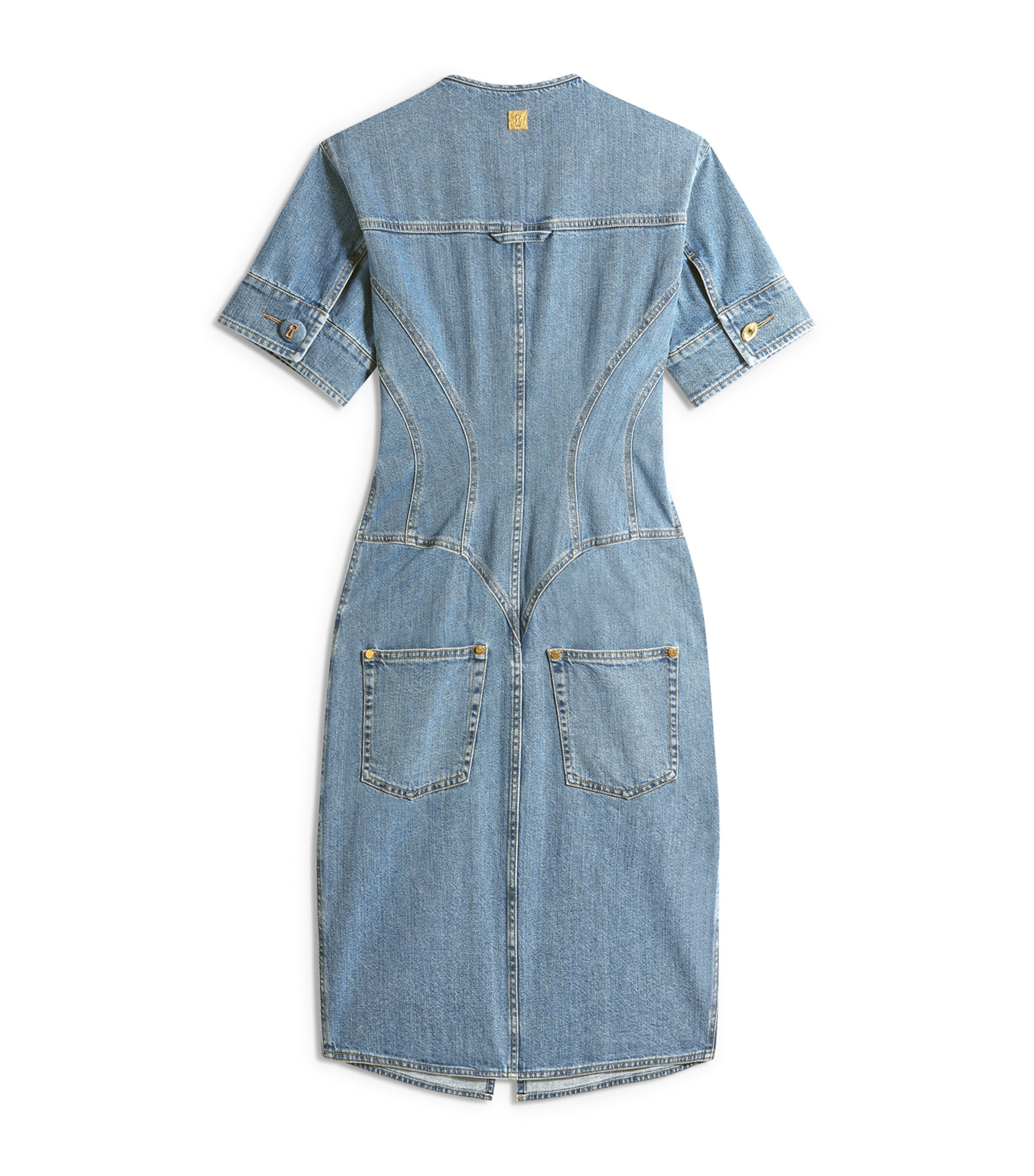 Schiaparelli Womens Denim Corset Mini Dress Blue Image 7