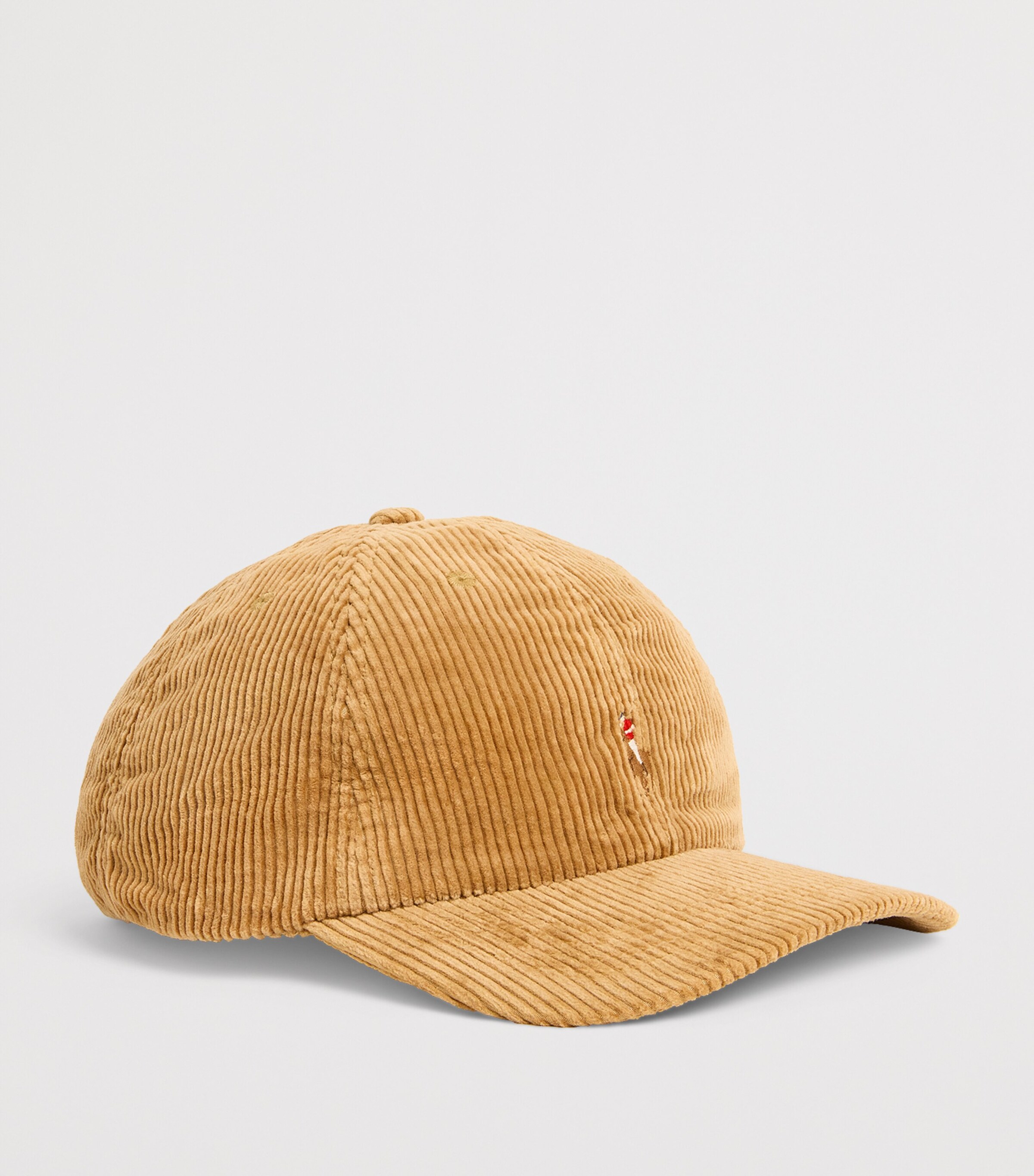 Cotton Corduroy Polo Pony Baseball Cap BROWN Image 2
