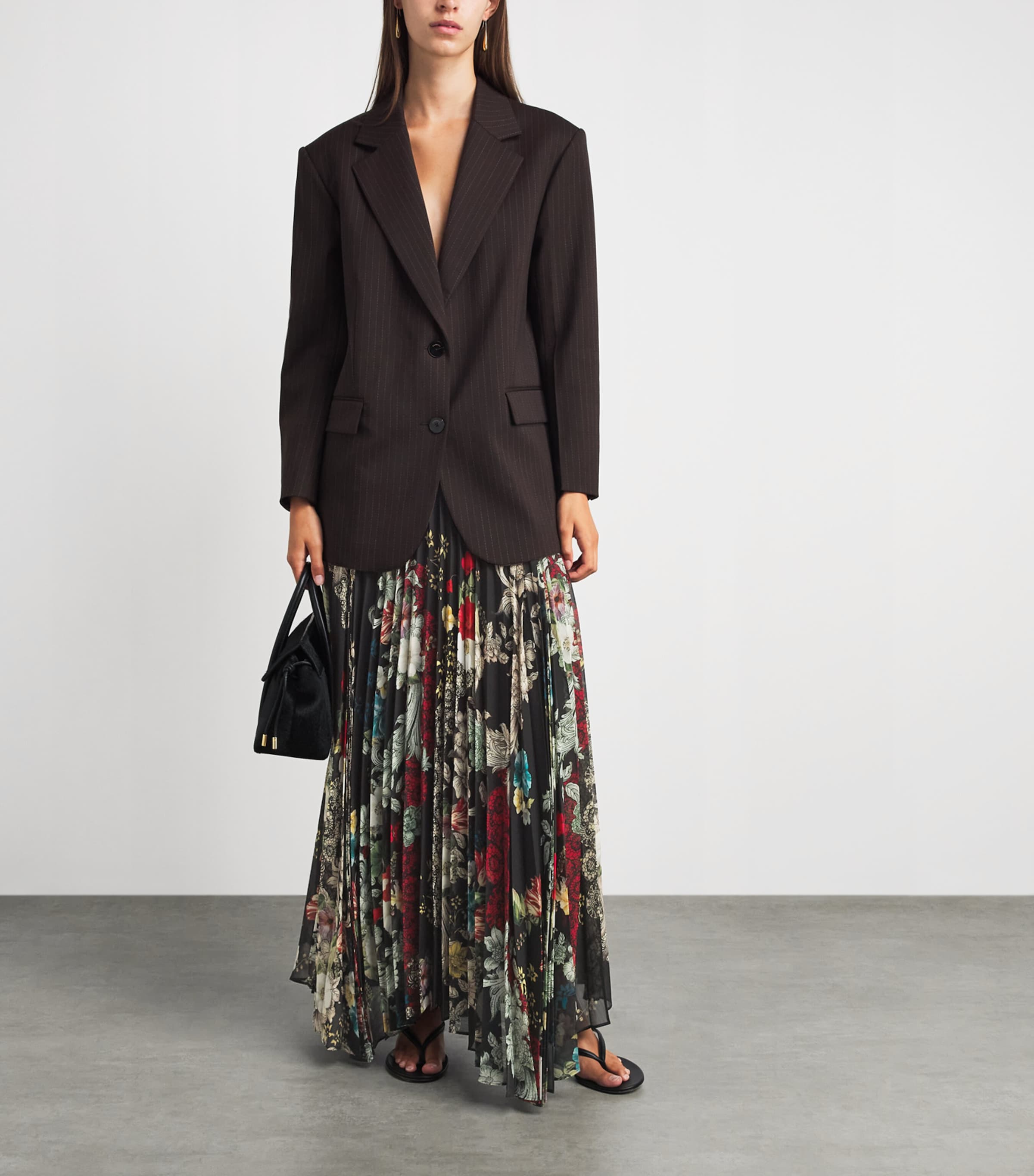 Alice+Olivia Womens Pleated Katz Maxi Skirt Free Spirit Image 2