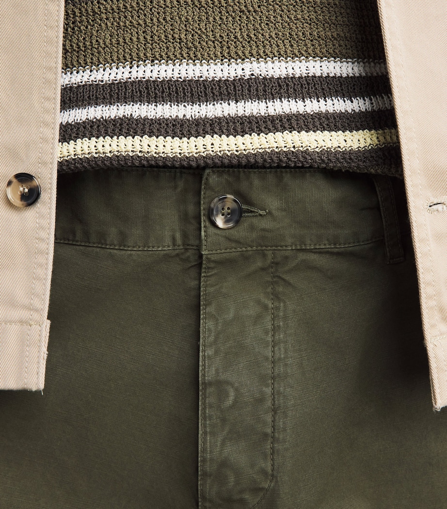JW Anderson Mens Cotton Cargo Trousers Khaki Image 3